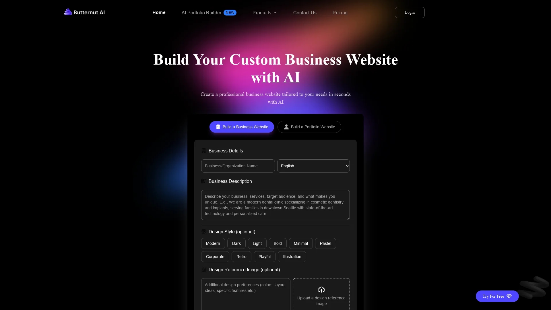 butternut-ai-beta homepage