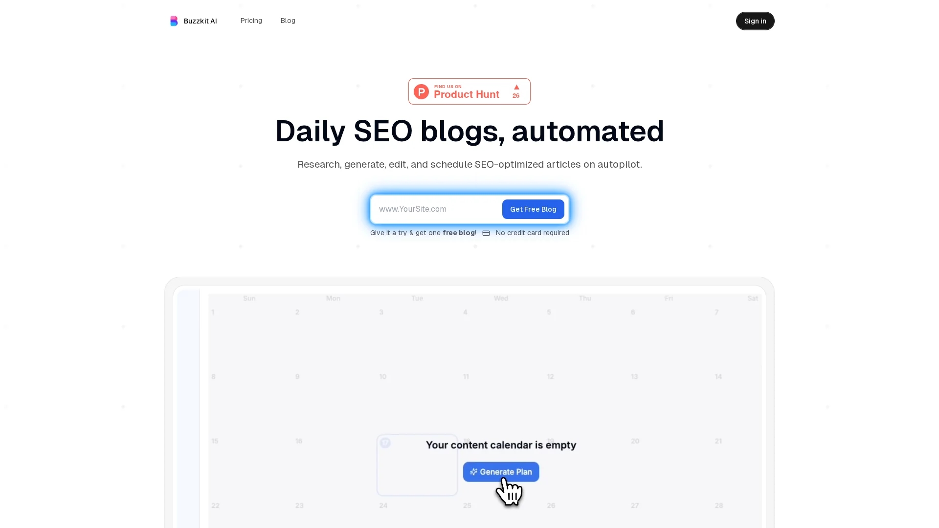 buzzkit-ai-beta homepage