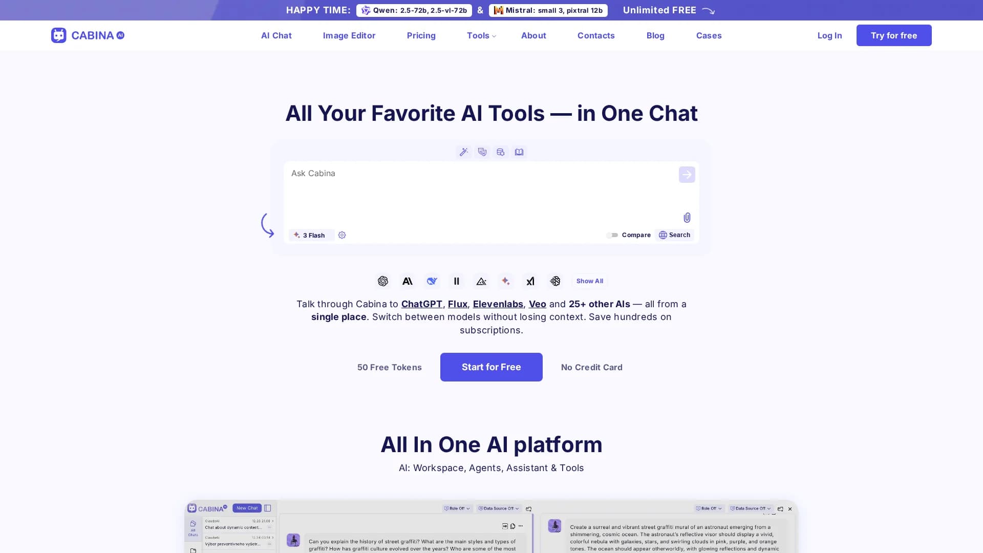 cabina-ai homepage