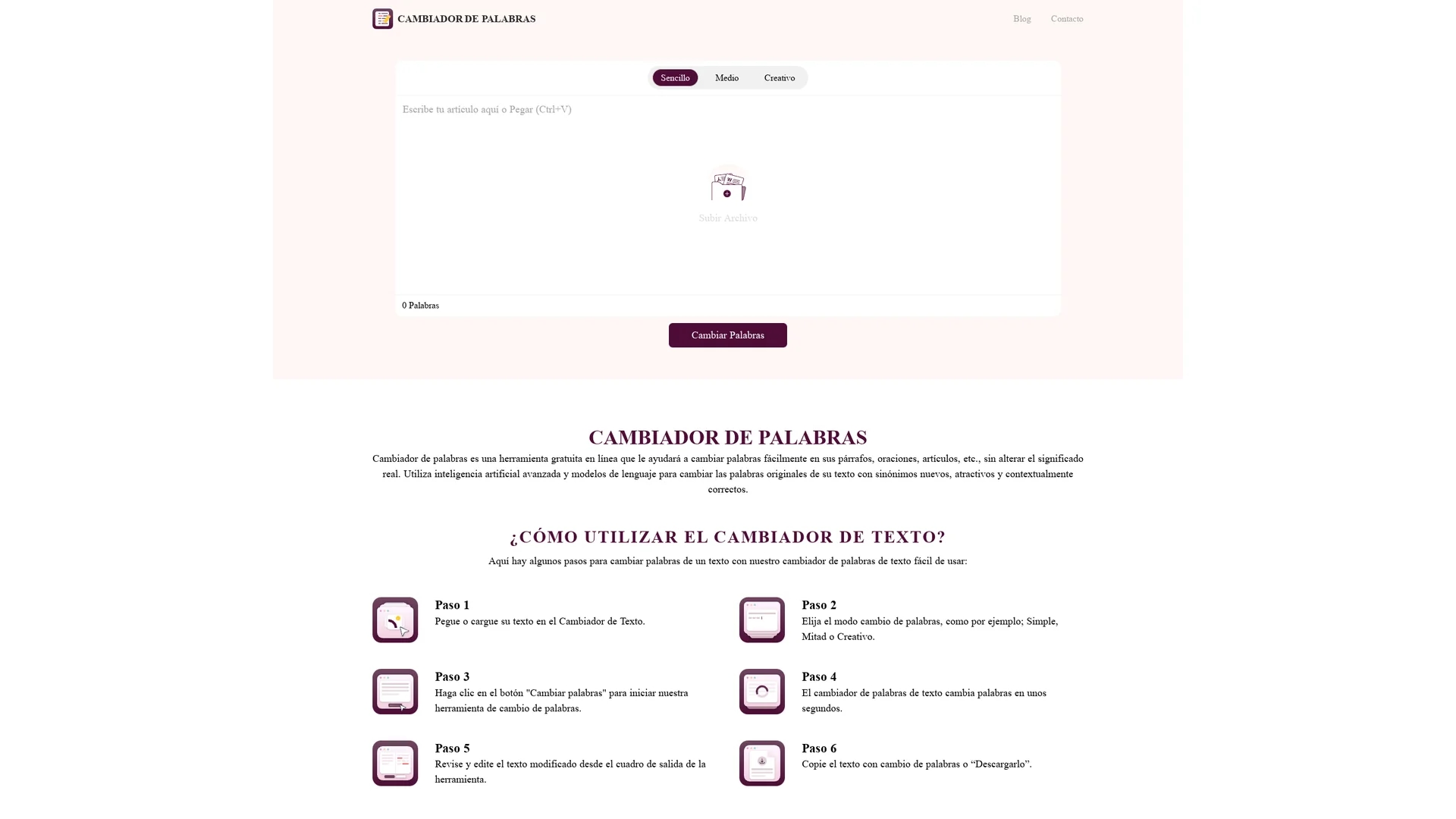 cambiador-de-palabras homepage