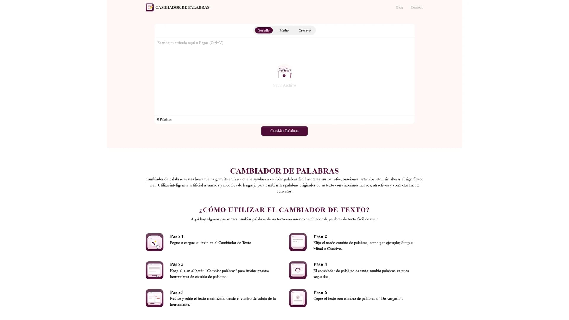 cambiador-de-palabras homepage