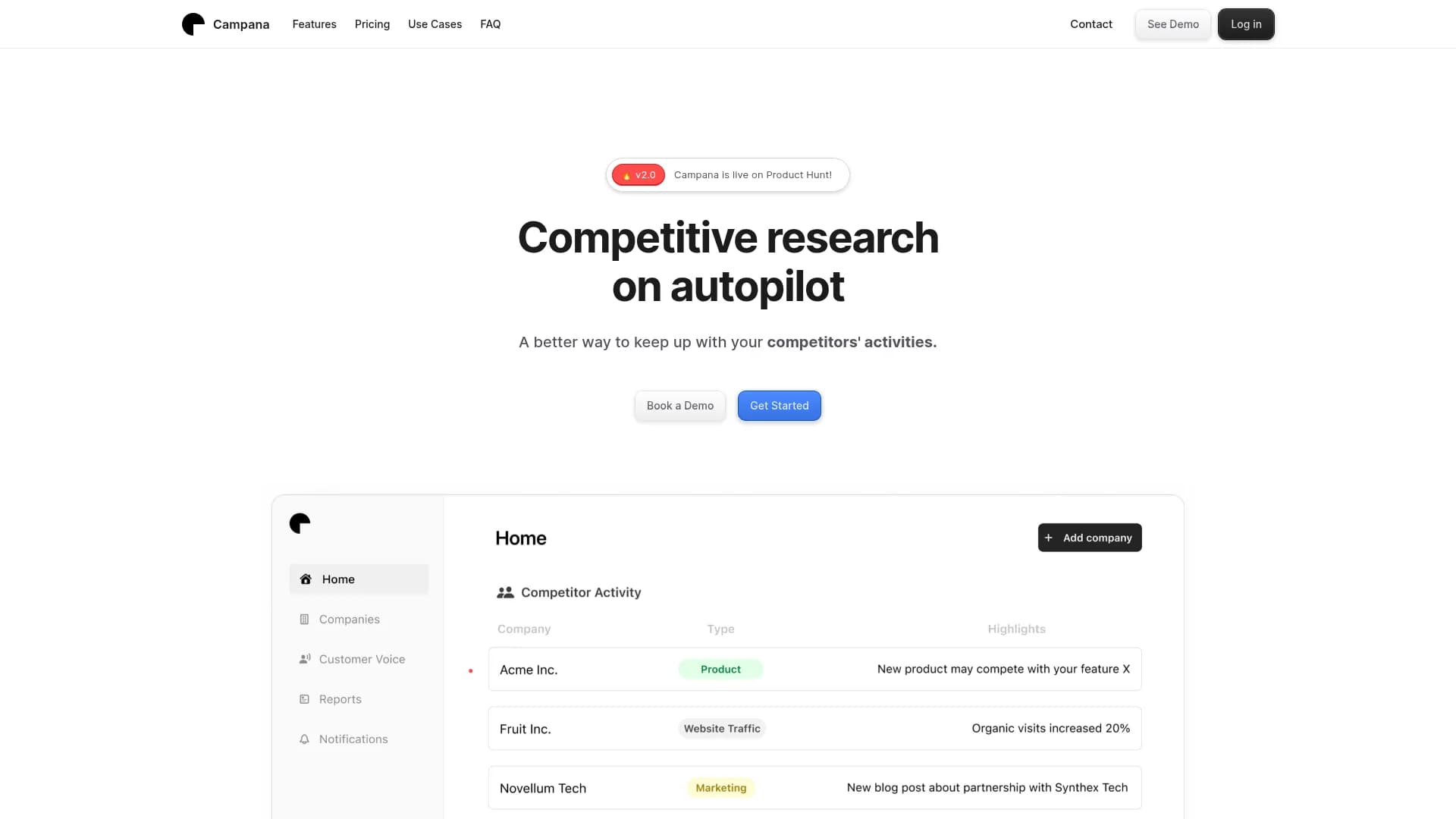 campana homepage