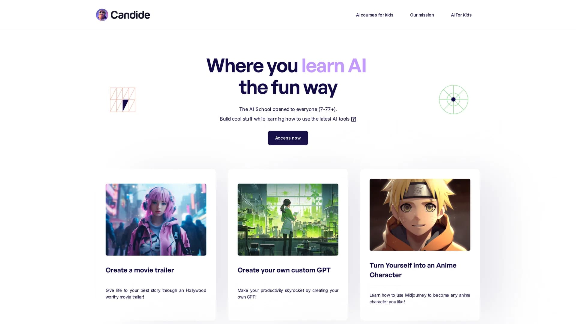 candideai homepage