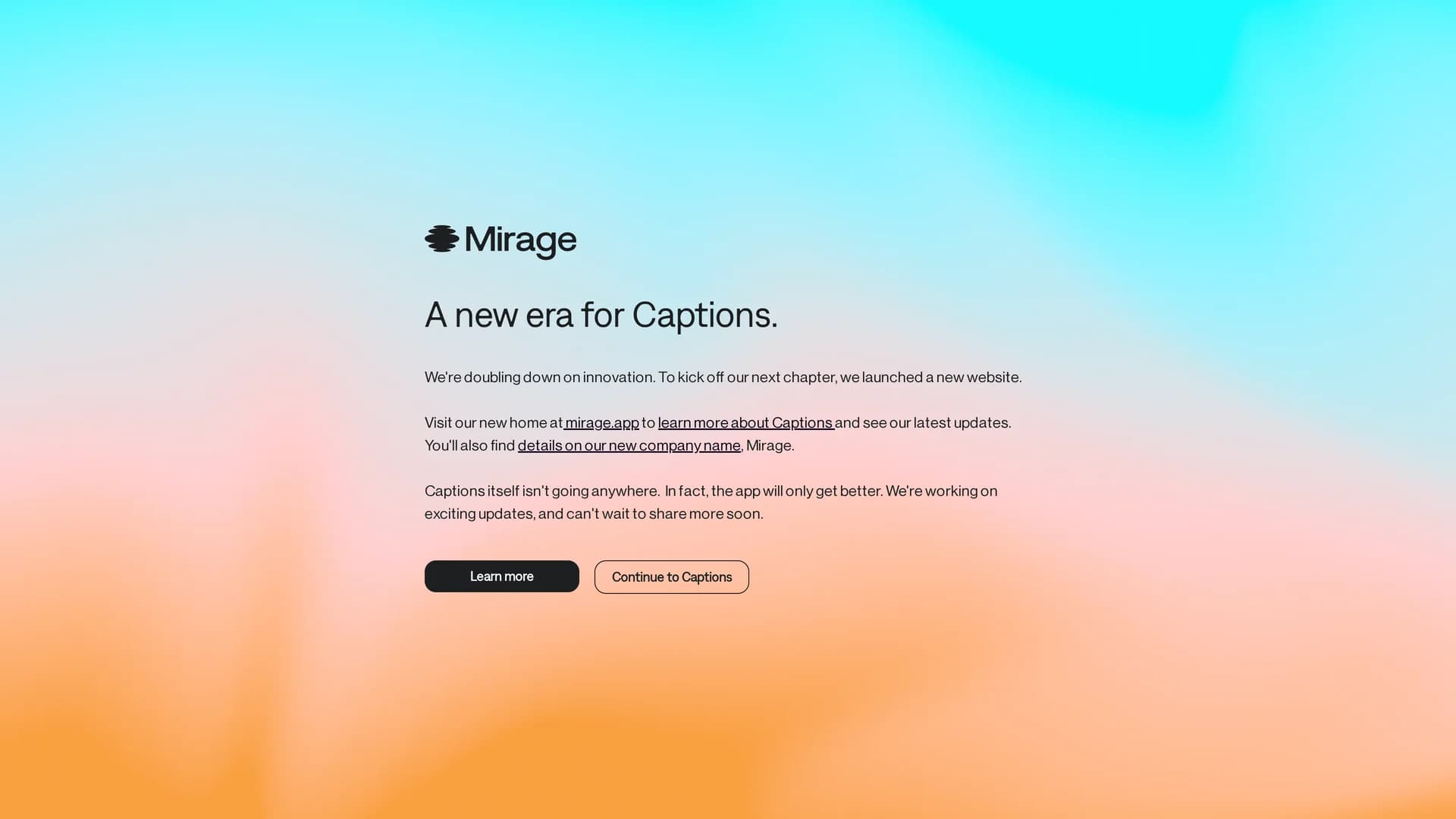 captions homepage