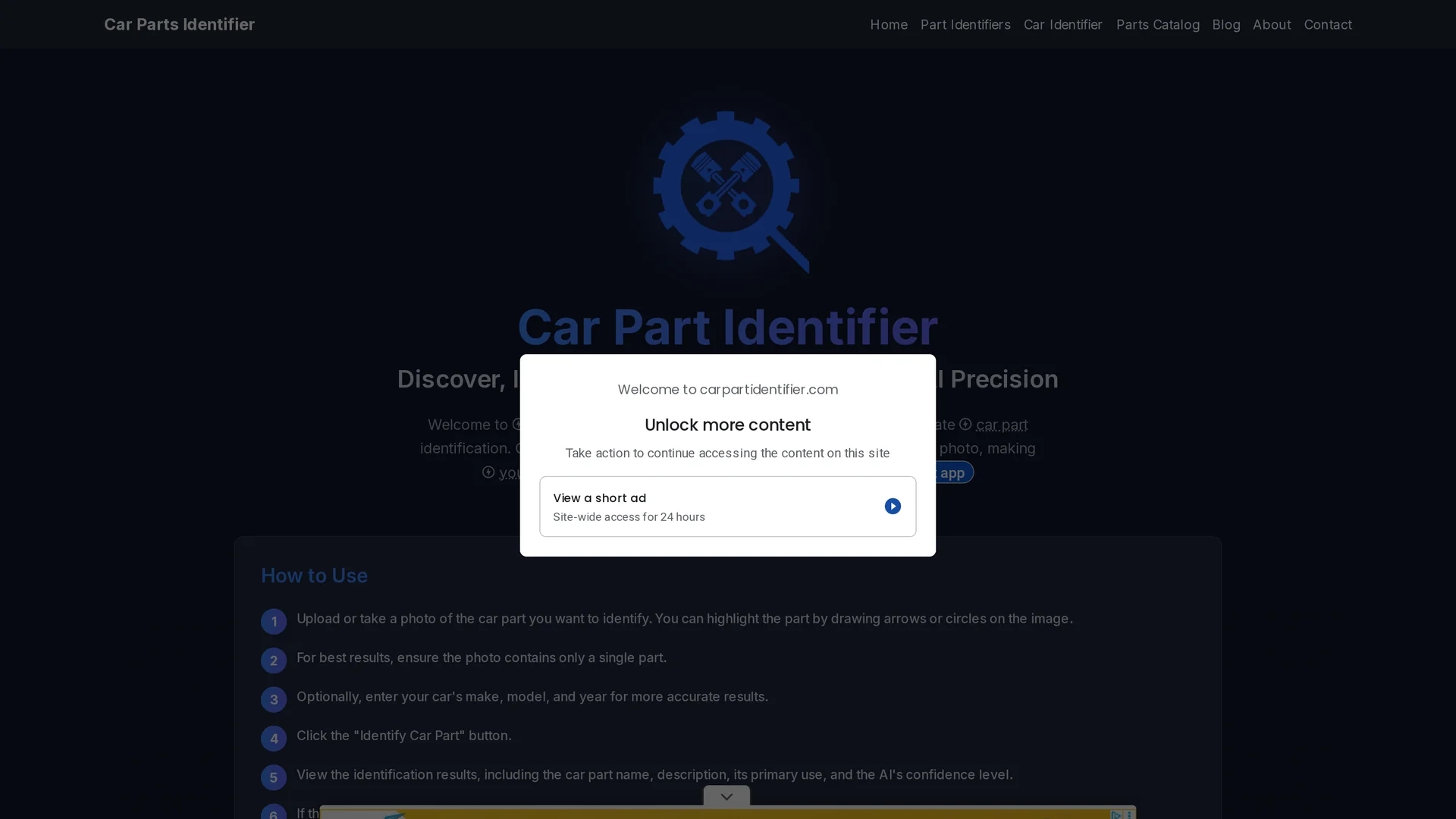 car-part-identifier homepage