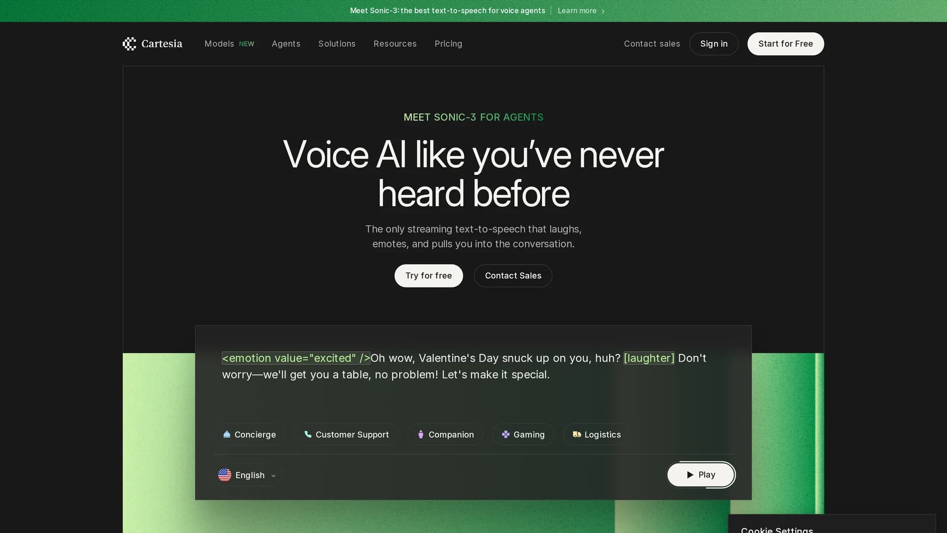 cartesia-ai homepage