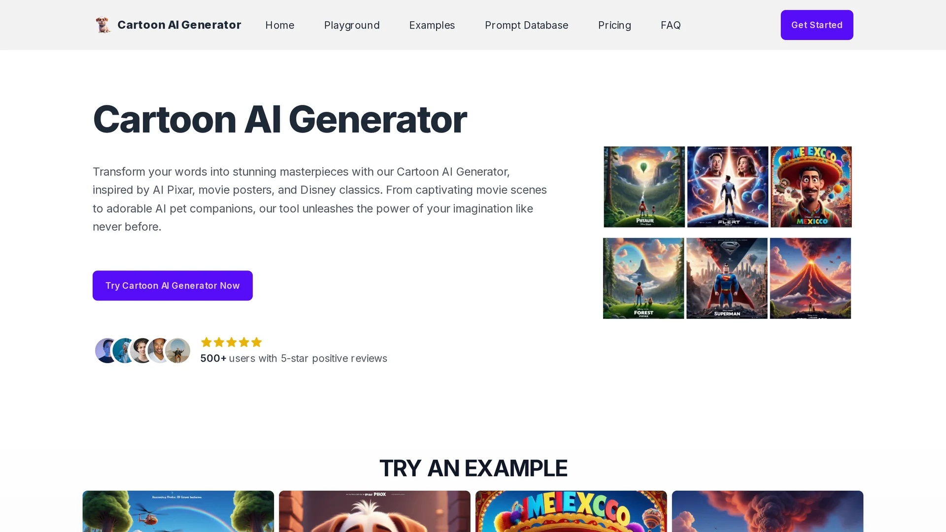 cartoon-ai-generator homepage