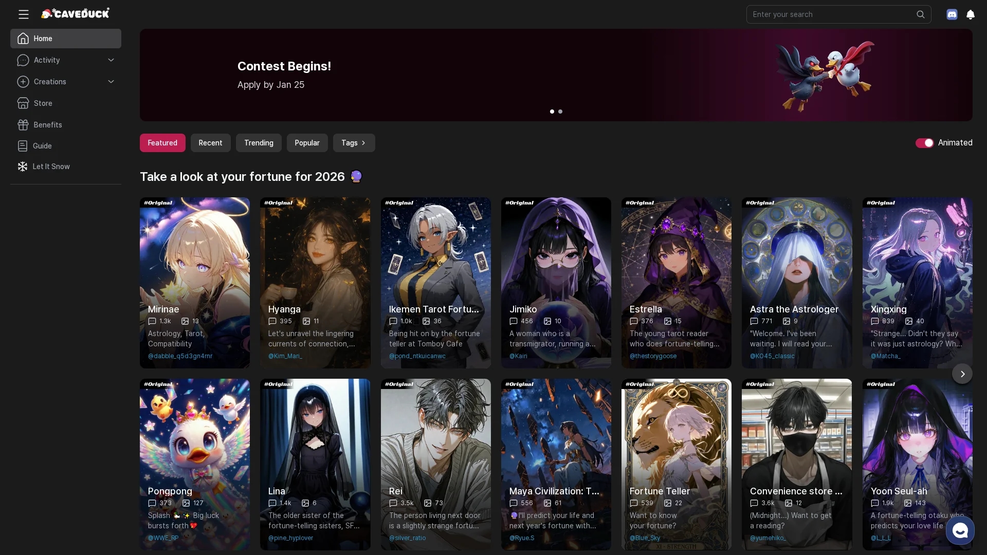 caveduck homepage