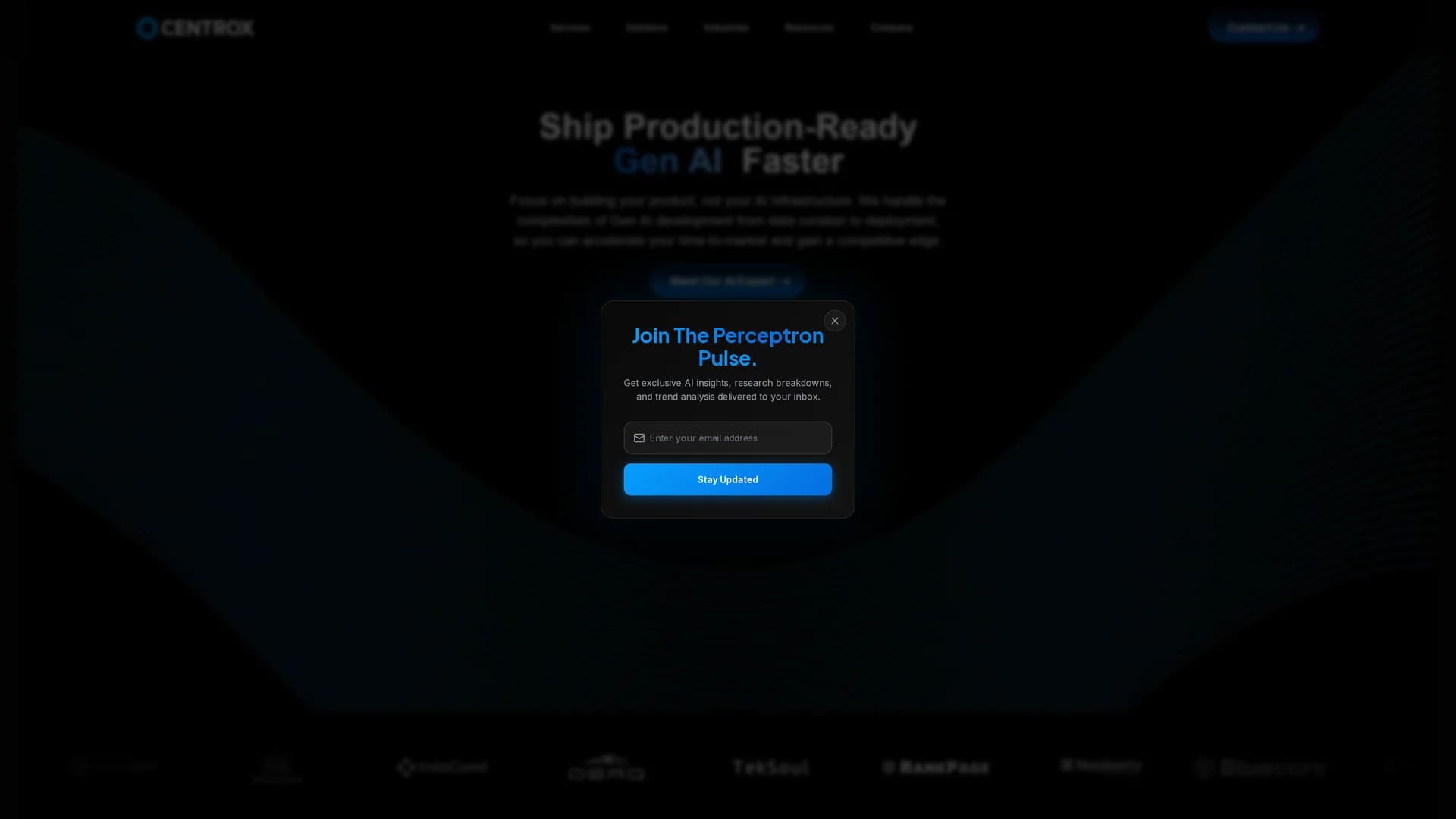 centrox-ai homepage