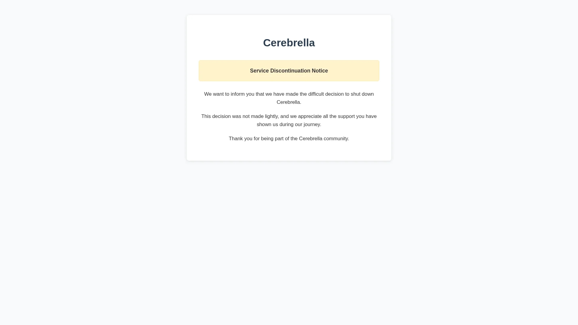 cerebrella homepage