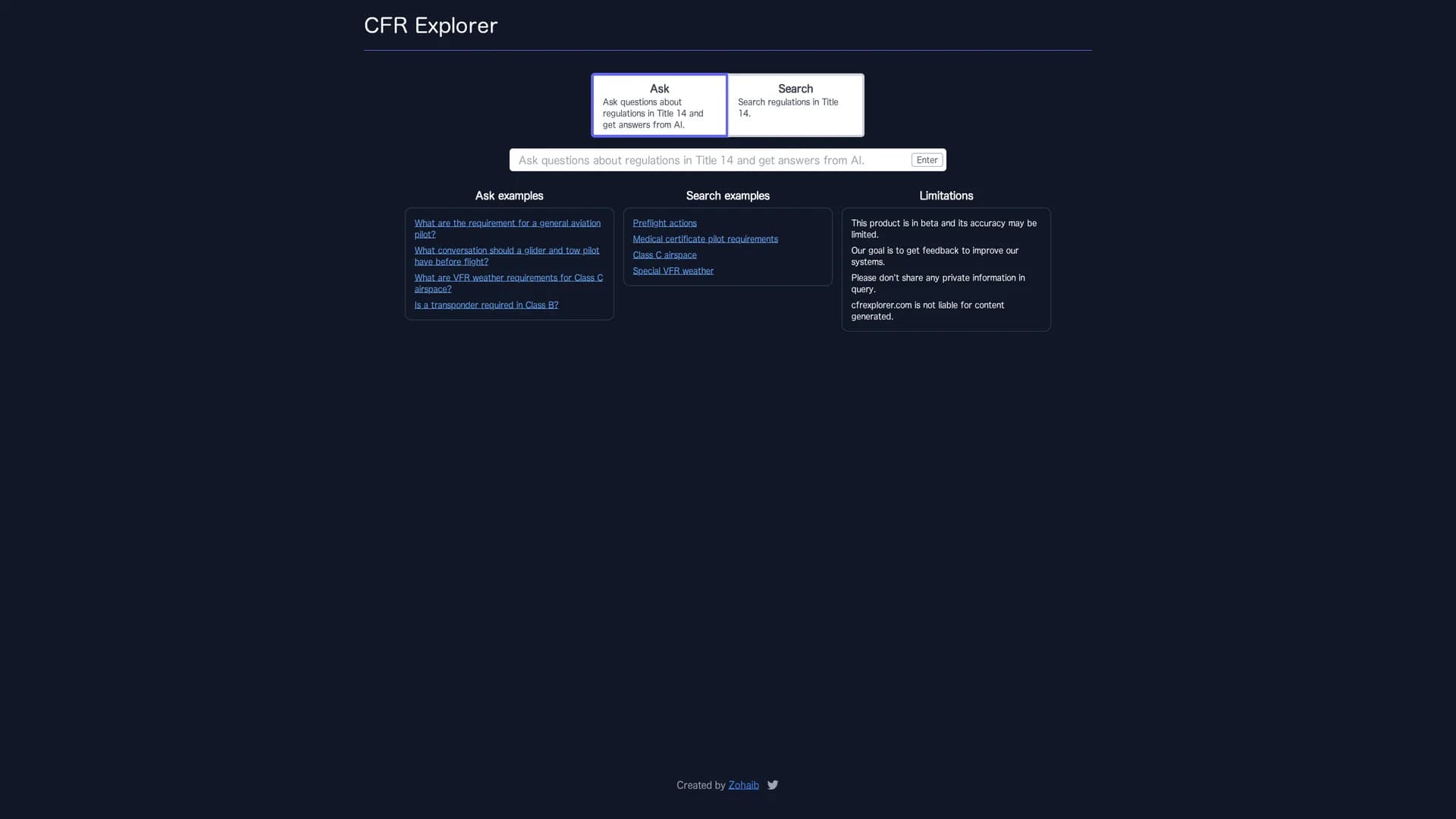 cfrexplorer homepage