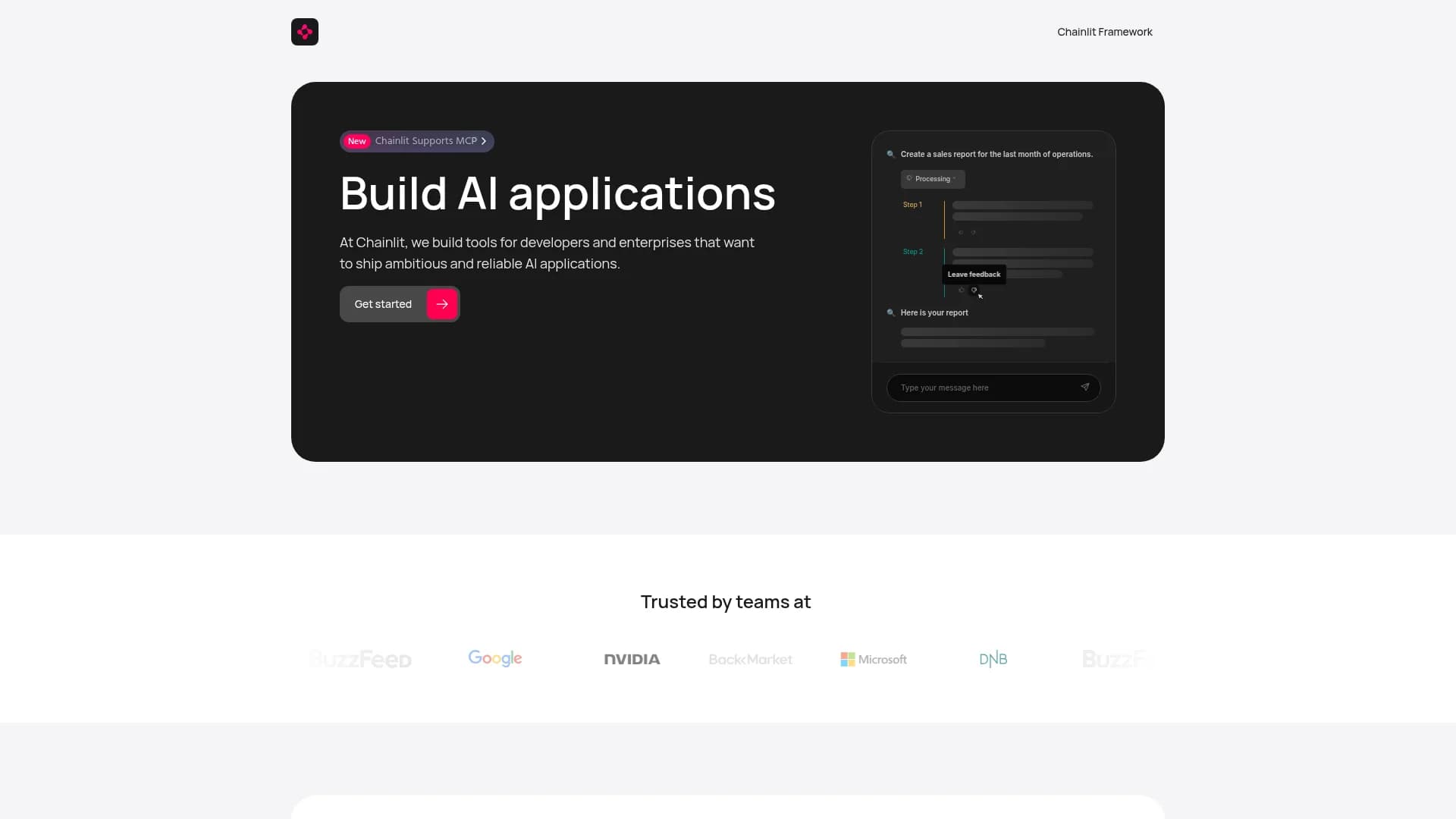 chainlit-io homepage