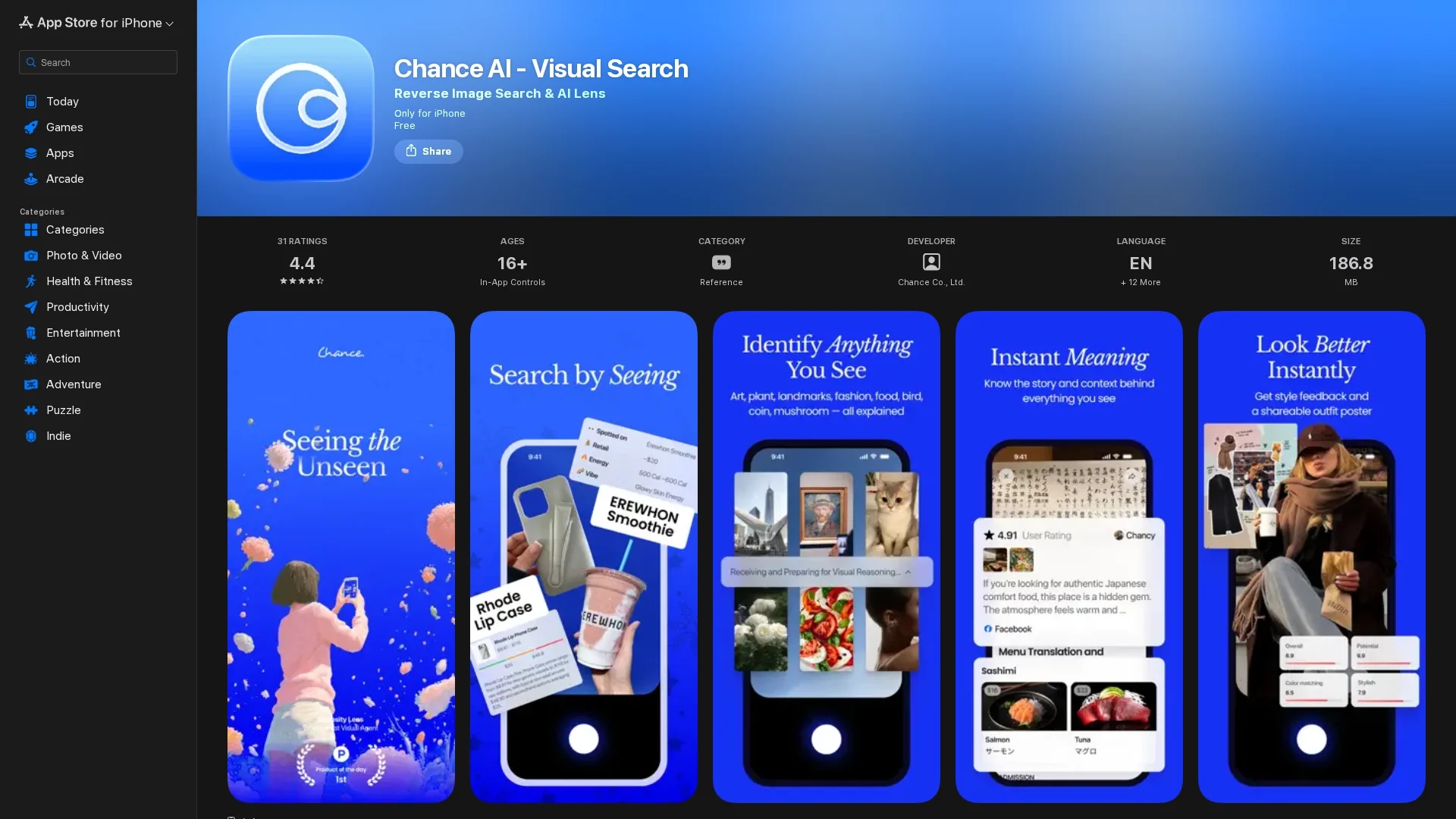 chance-ai-visual-intelligence homepage