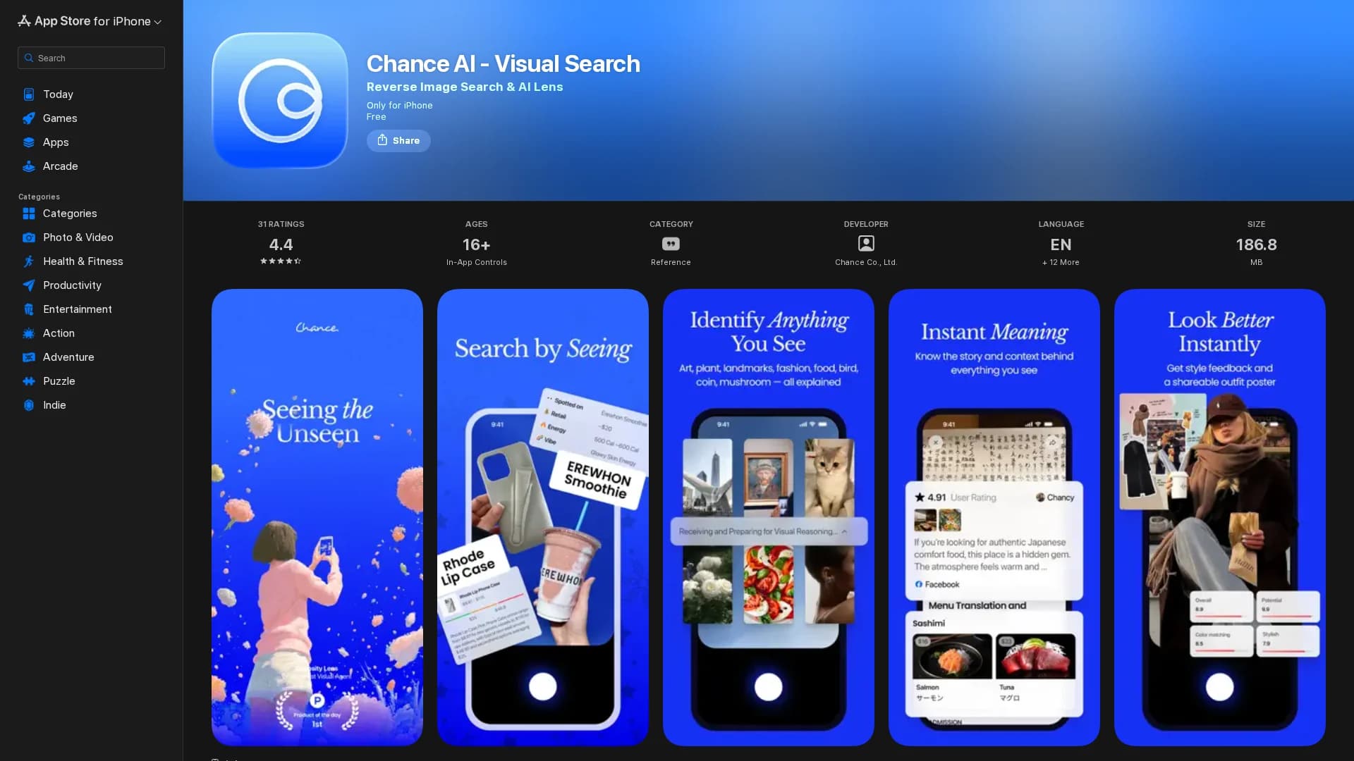 chance-ai-visual-intelligence homepage
