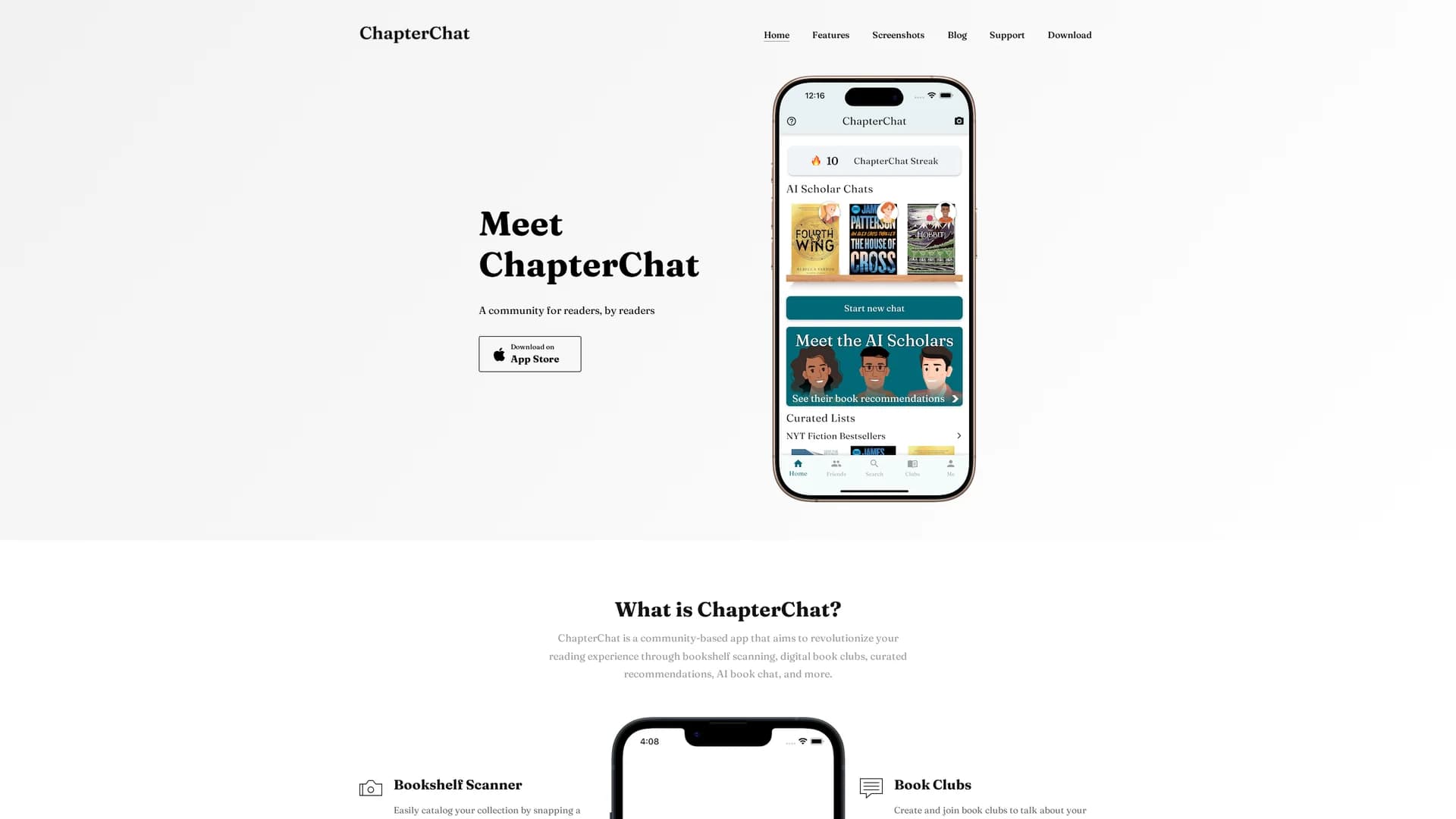 chapterchat homepage
