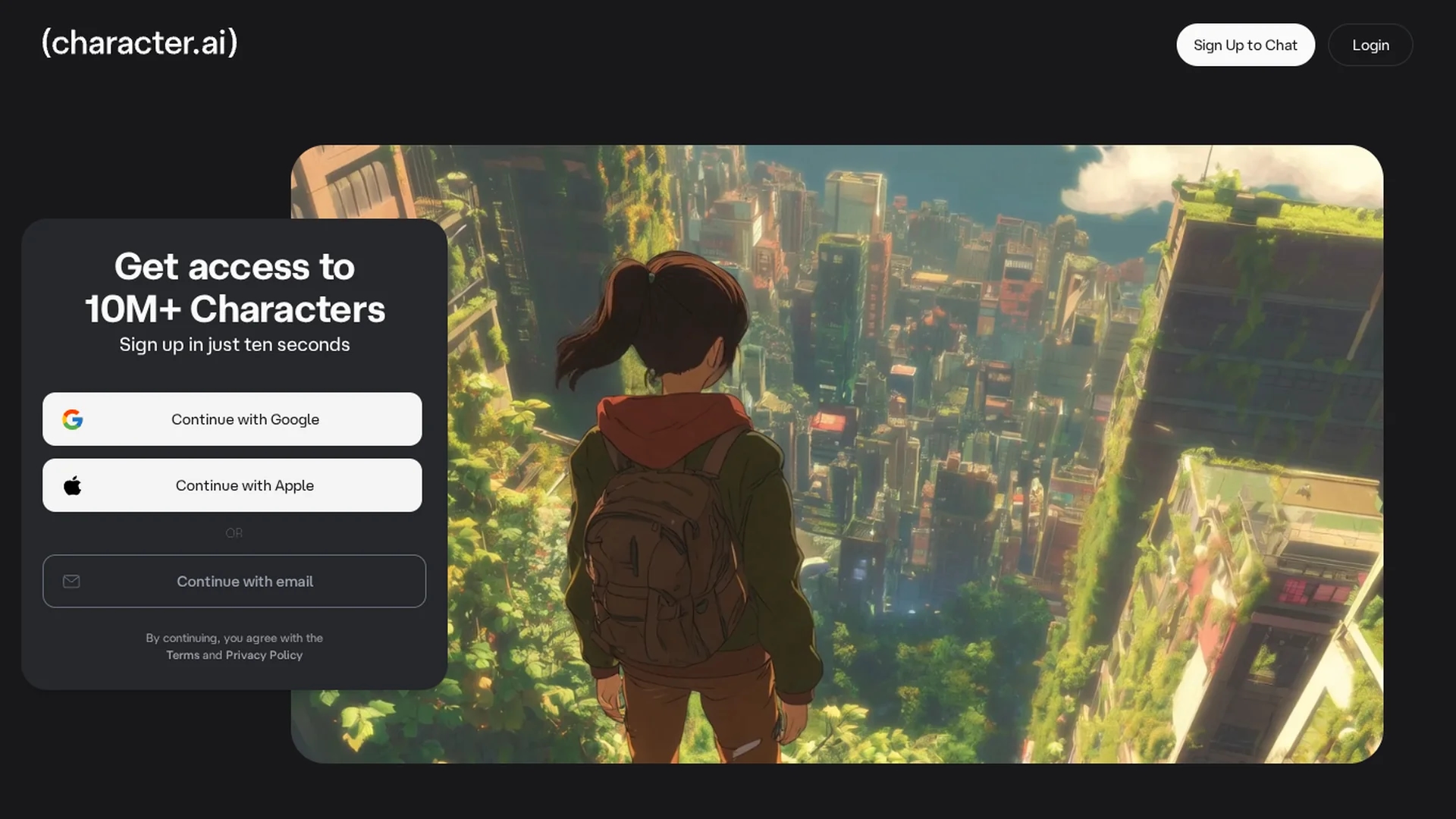 character-ai homepage
