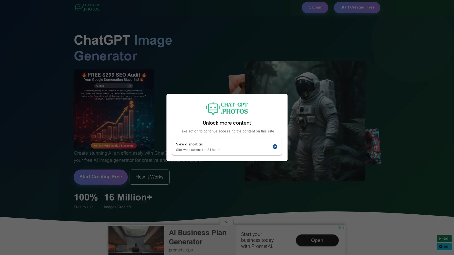 chat-gpt-photos homepage
