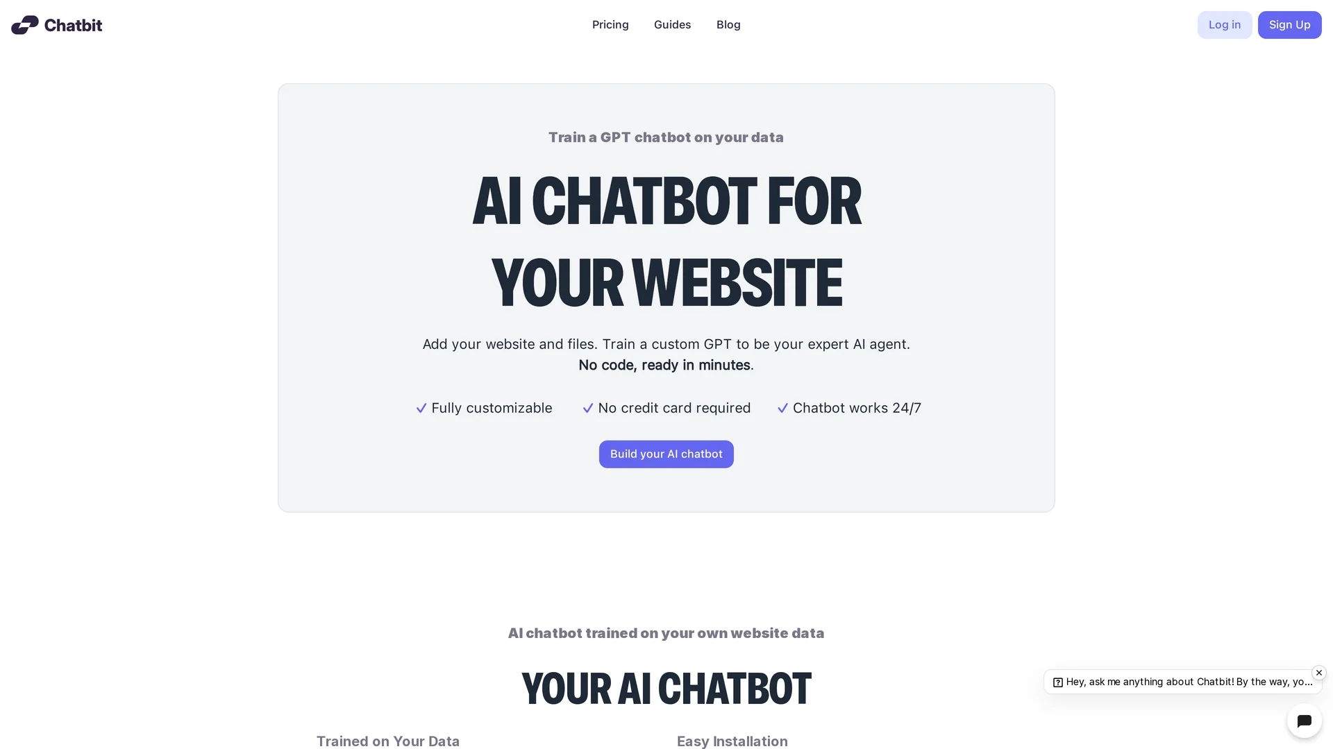 chatbit homepage