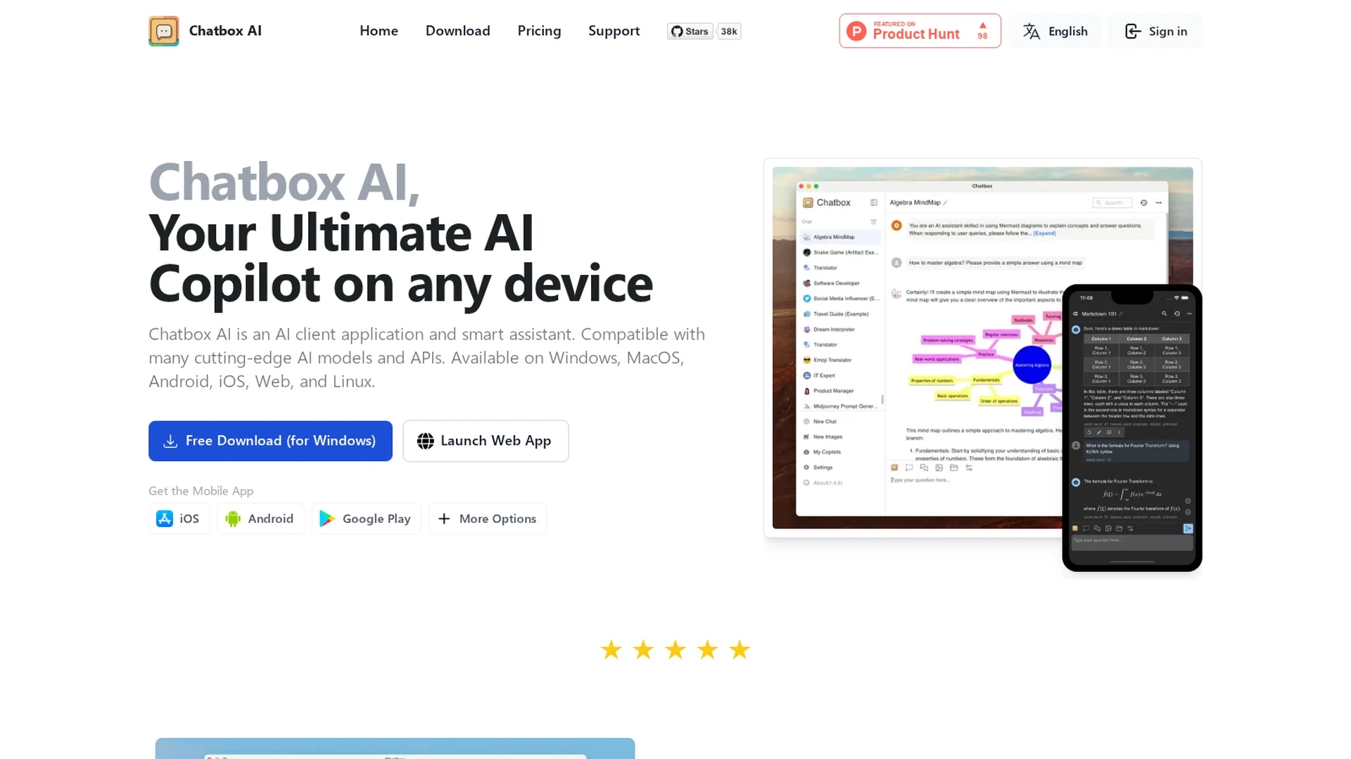 chatbox homepage