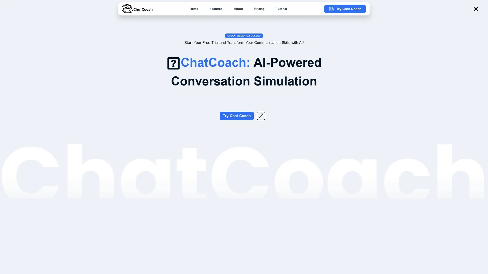 chatcoach homepage