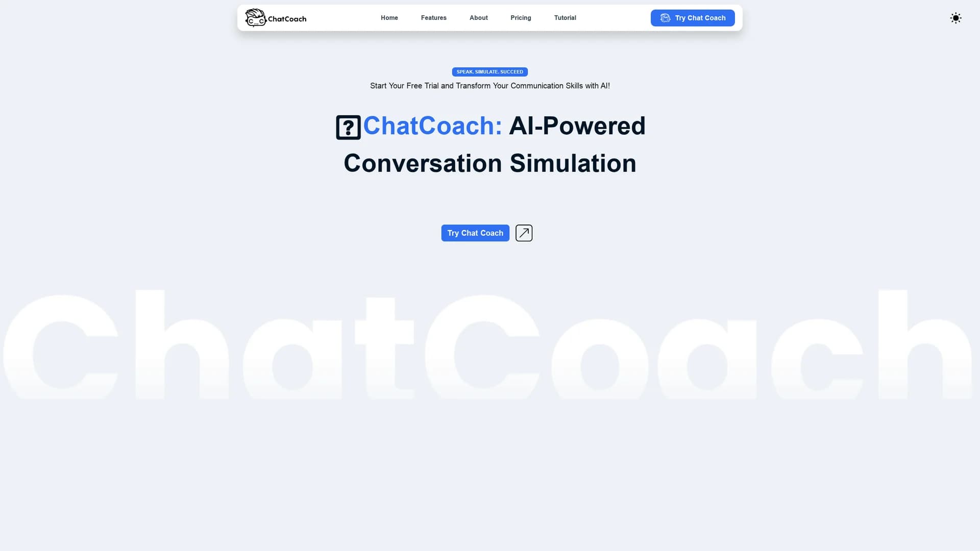 chatcoach homepage