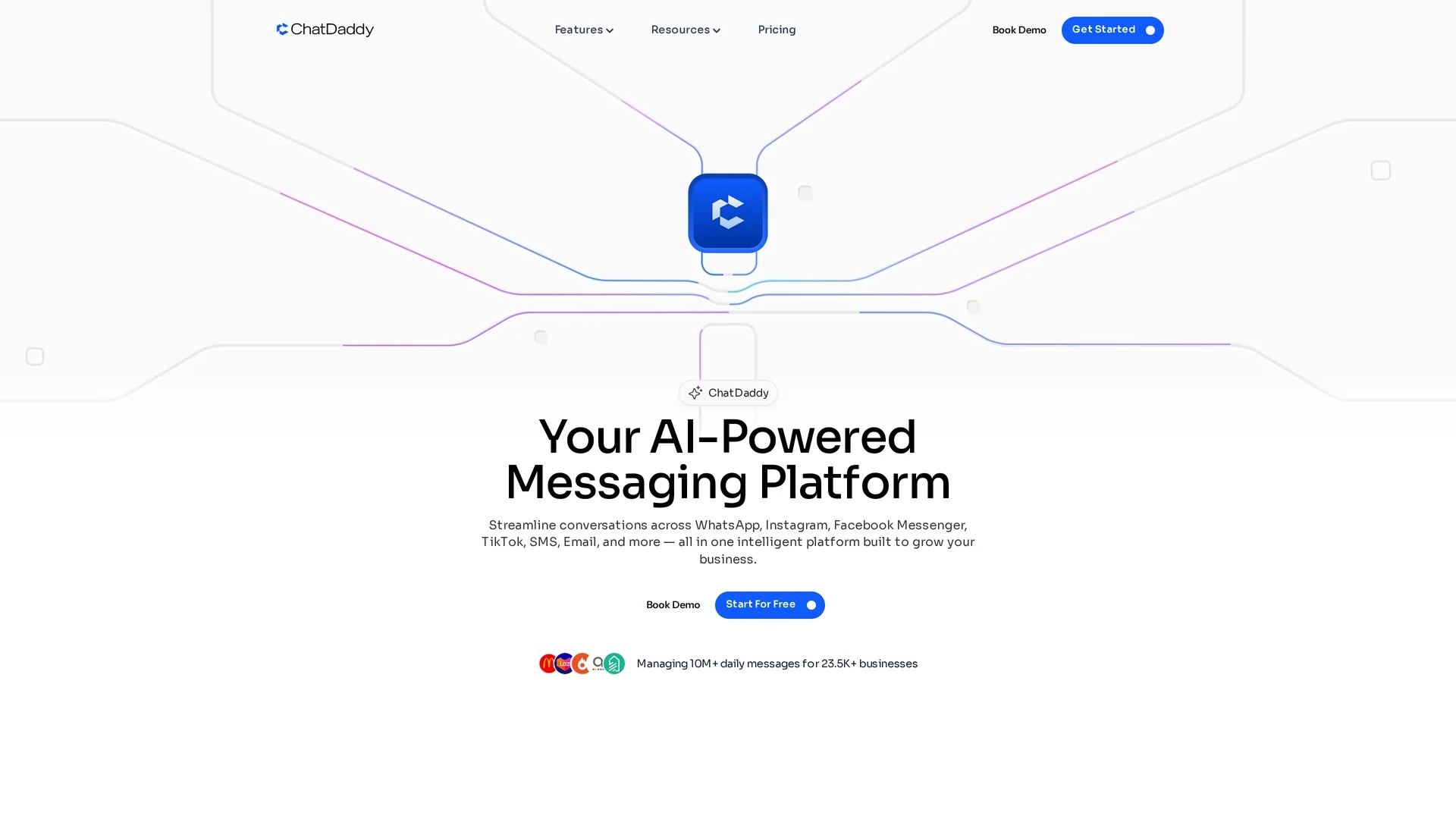chatdaddy homepage