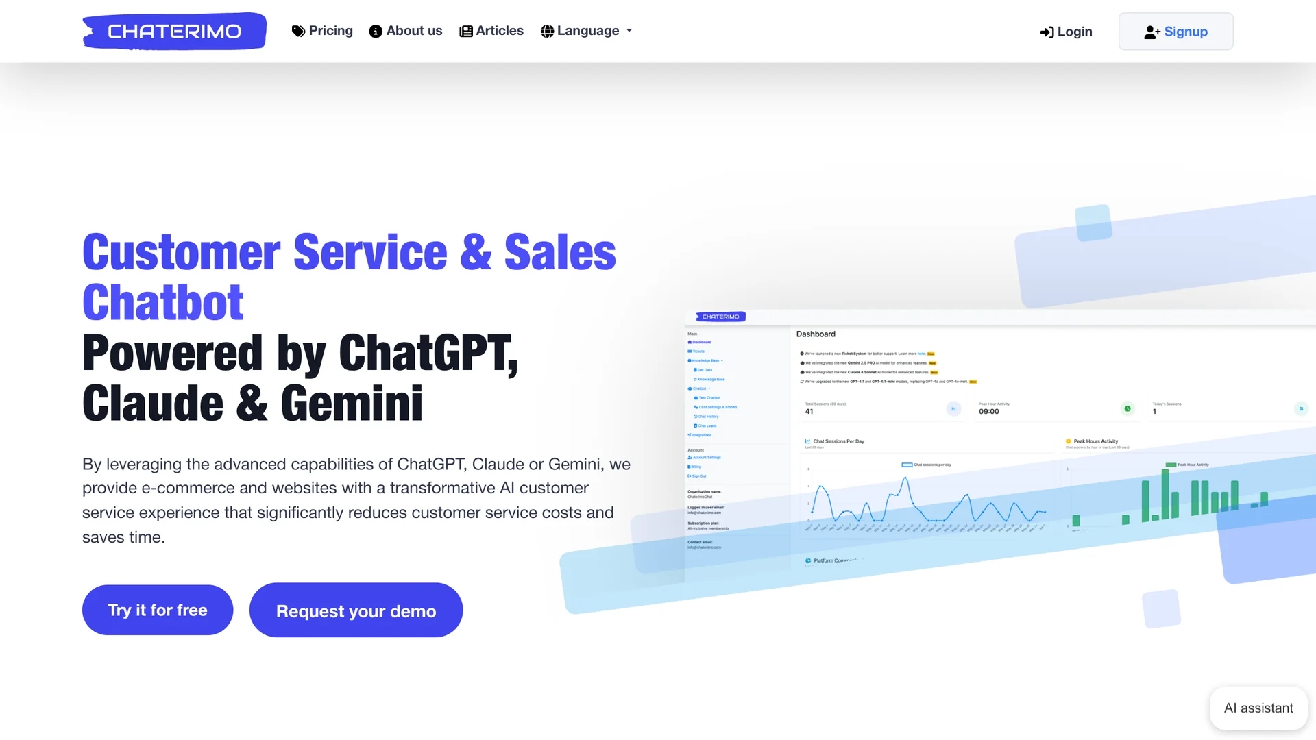 chaterimo-com homepage