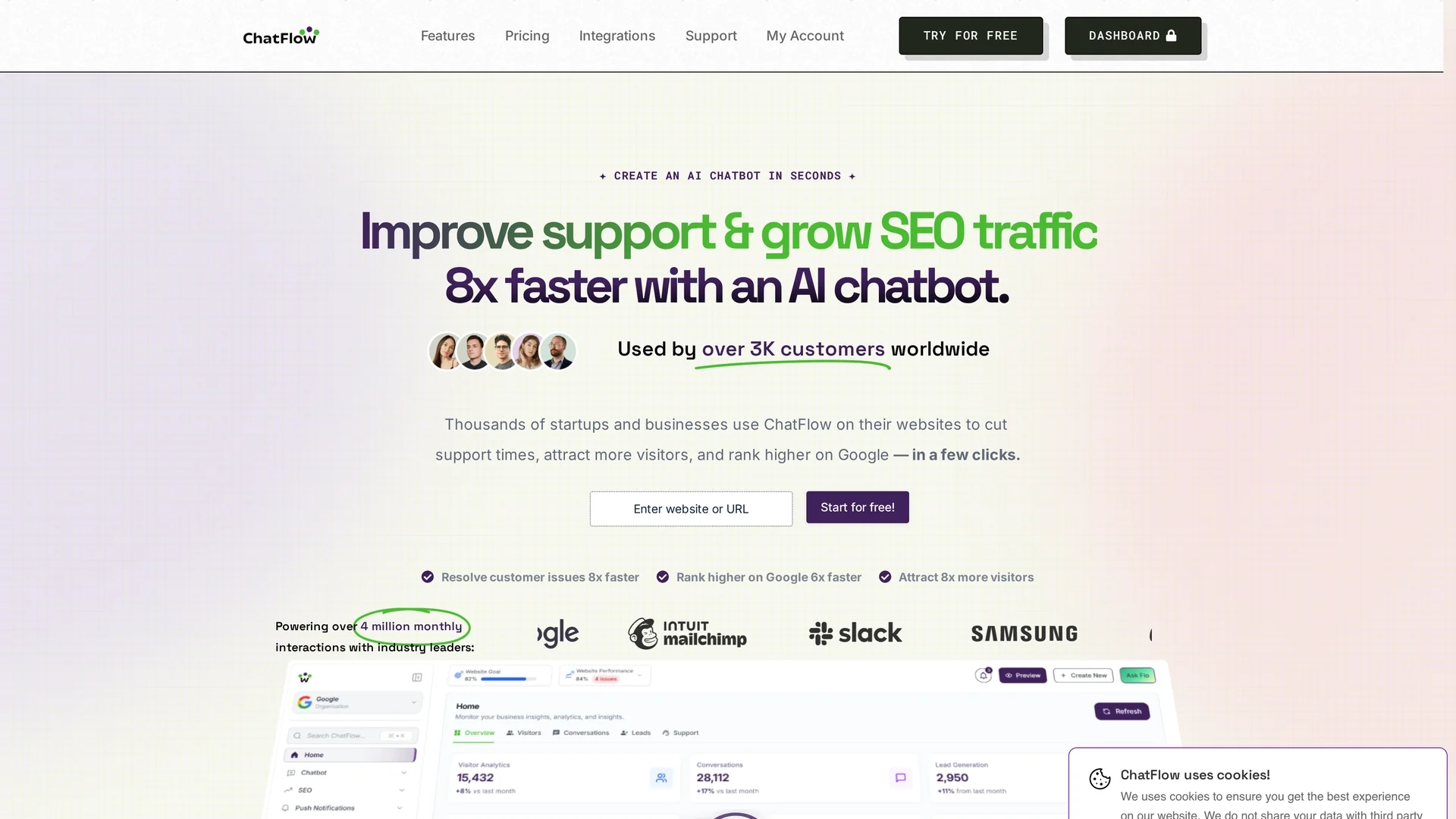 chatflow homepage