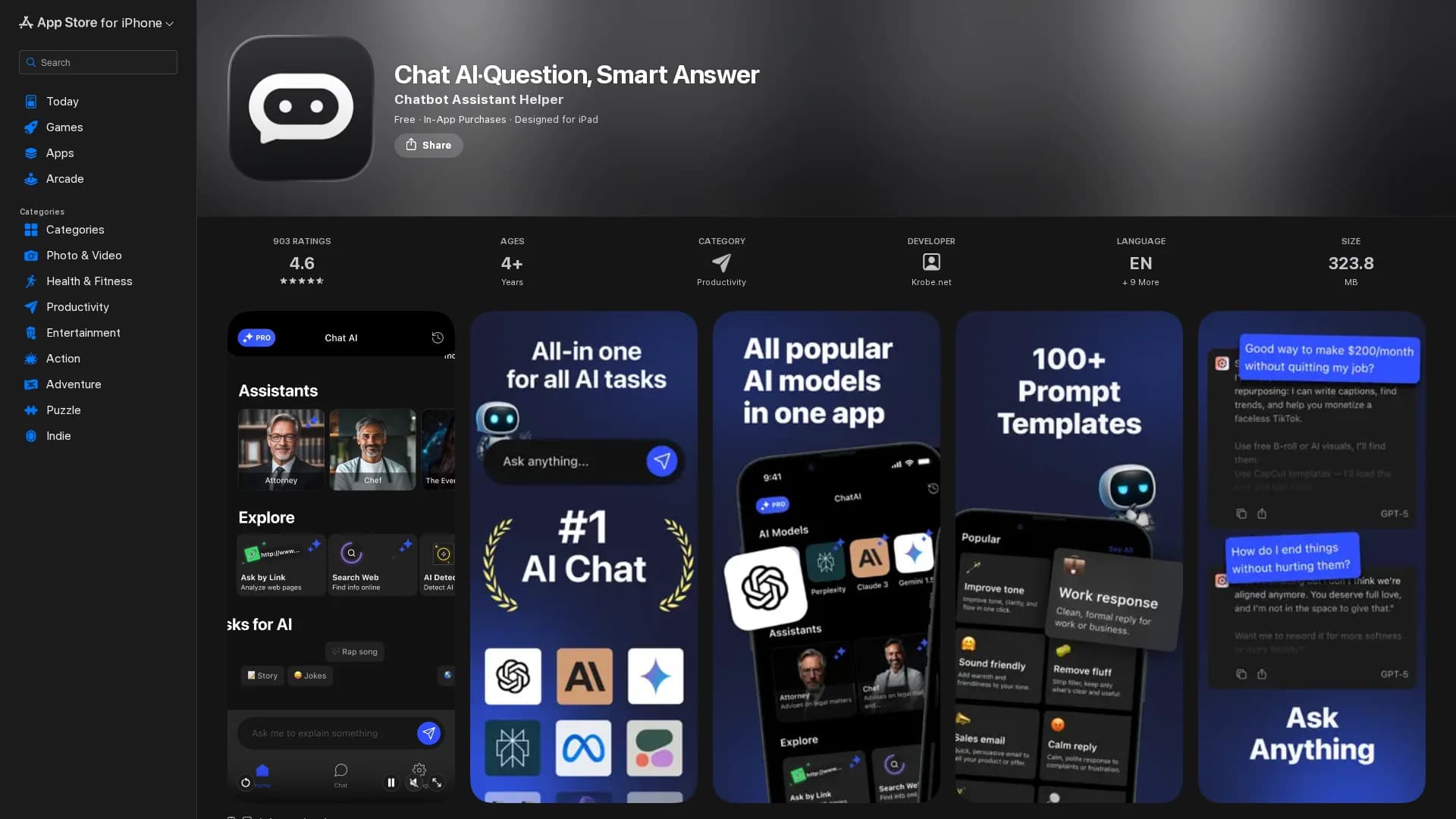 chatme-intelligent-ai-assistant homepage
