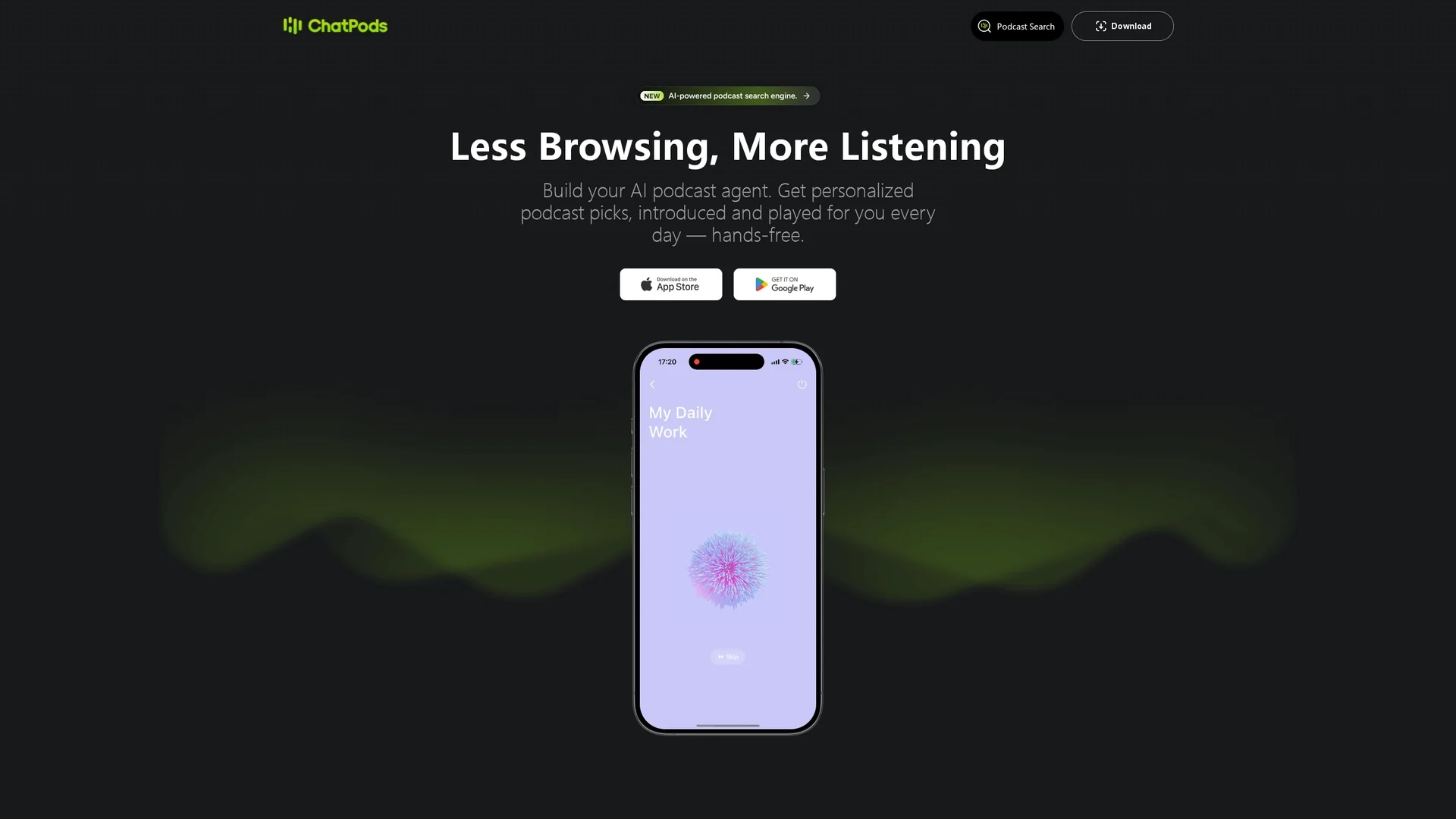 chatpods homepage
