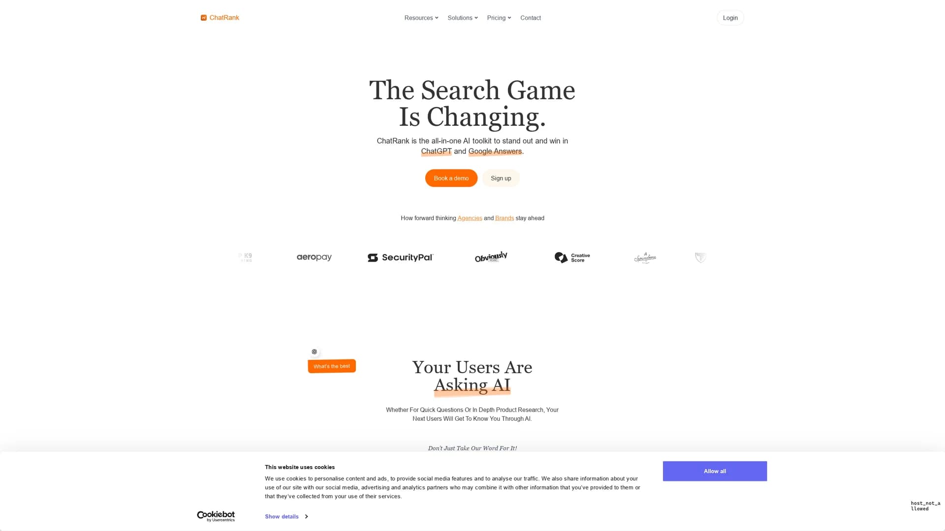 chatrank homepage