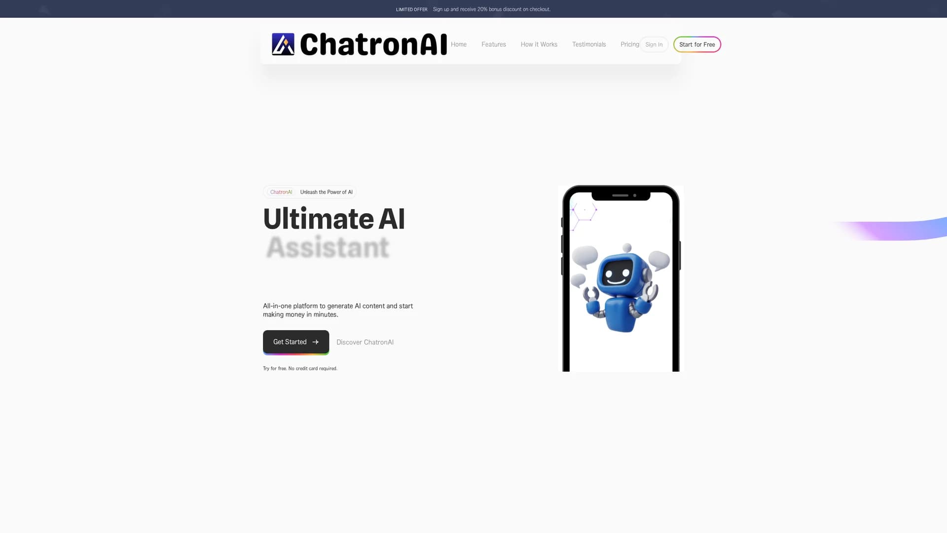 chatronai homepage