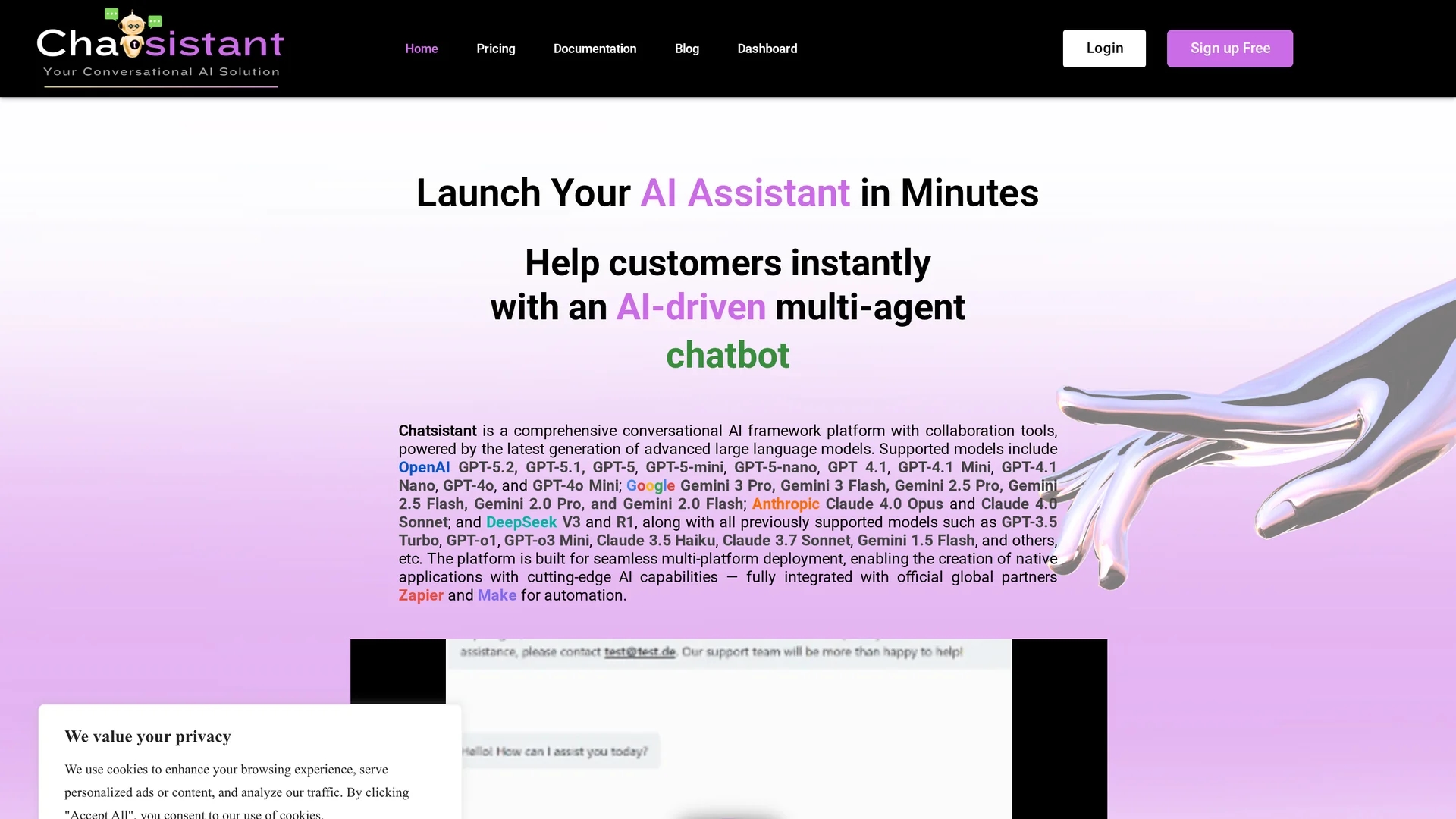 chatsistant homepage