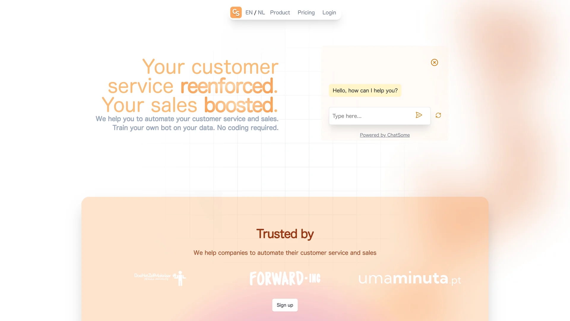 chatsome homepage