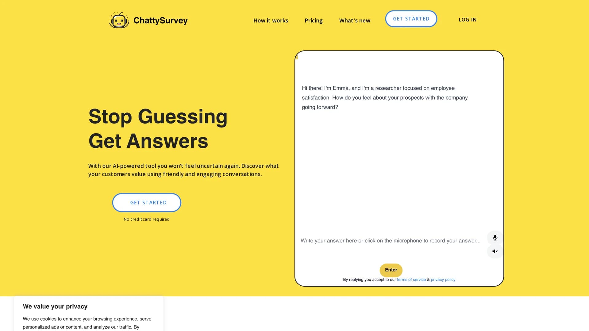 chattysurvey homepage