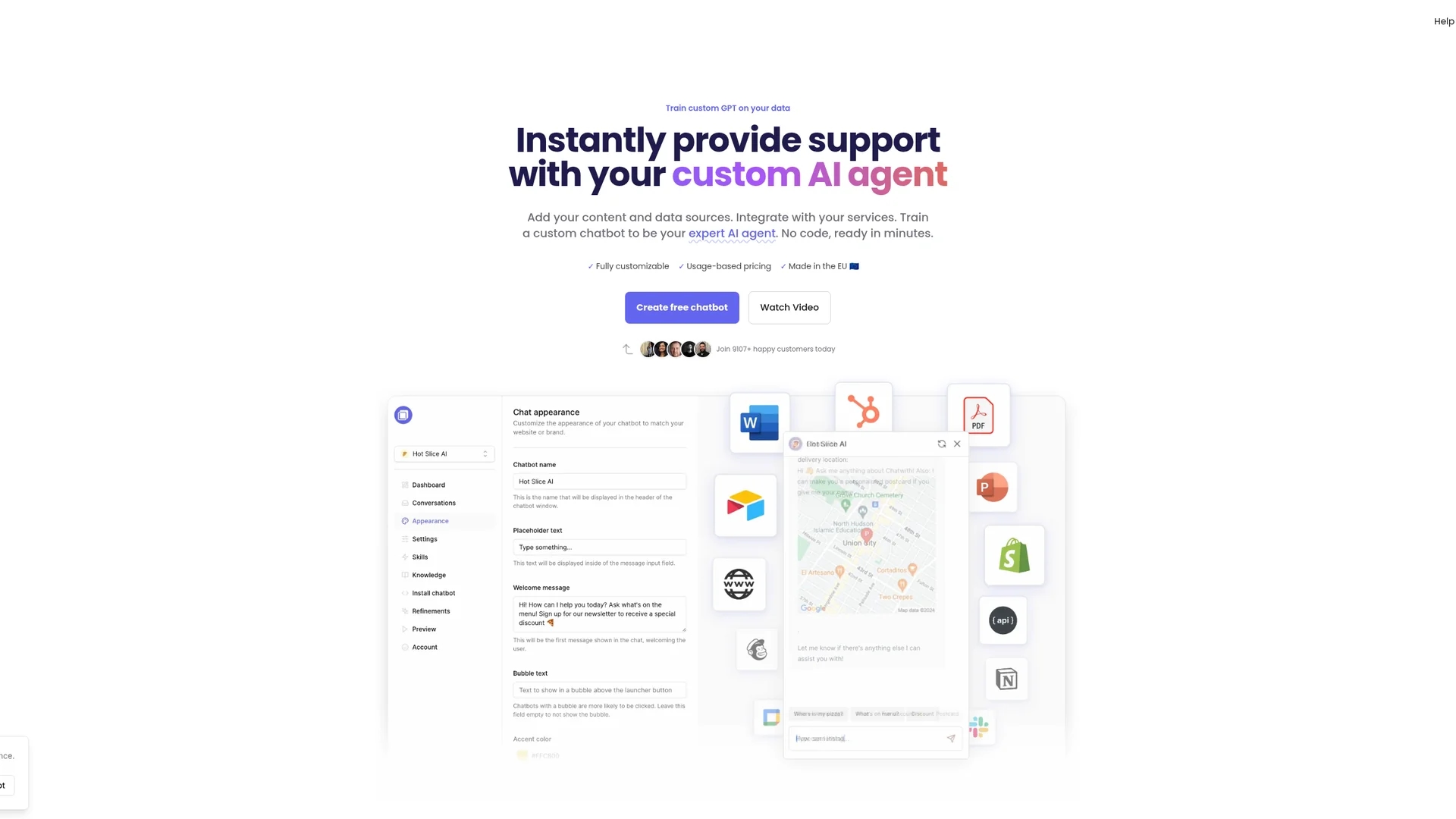 chatwith homepage