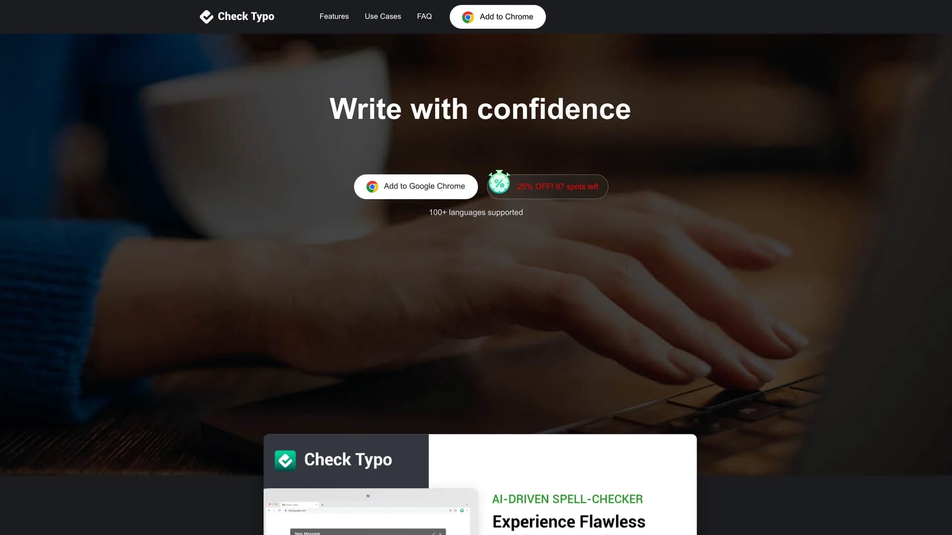 check-typo-ai-spellchecker homepage