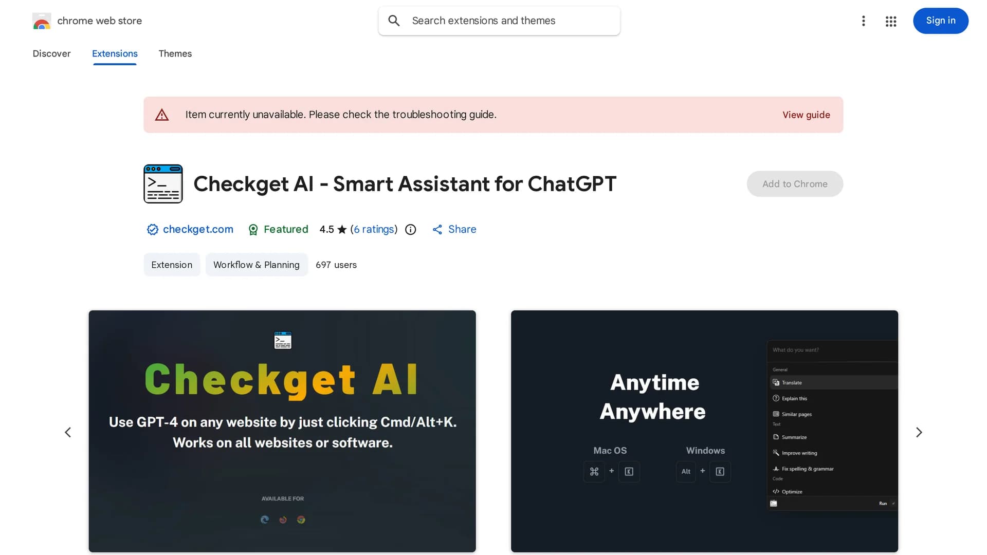 checkget-ai homepage