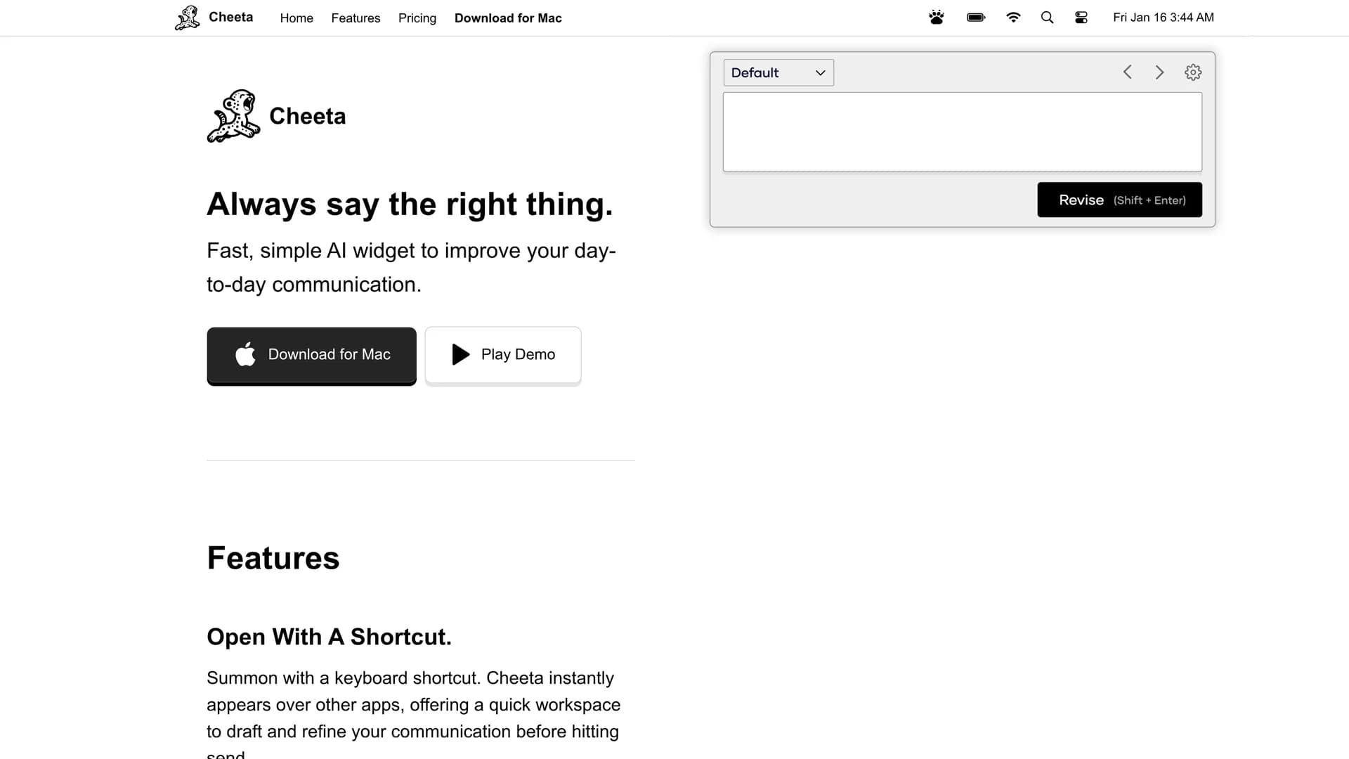 cheeta homepage
