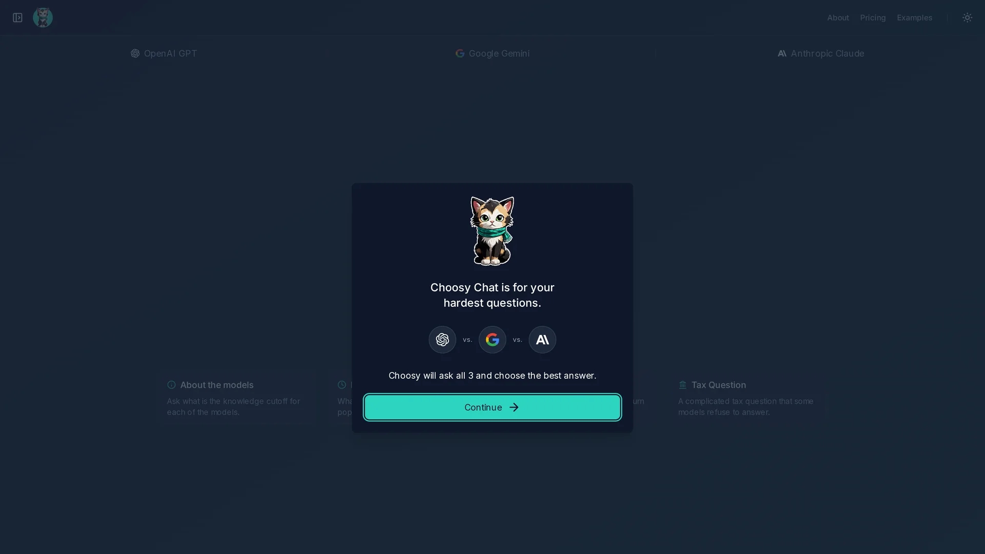 choosy-chat homepage