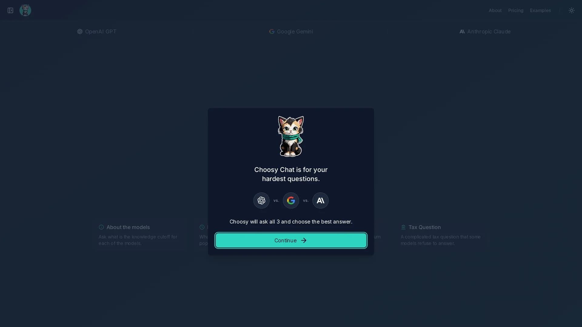 choosy-chat homepage