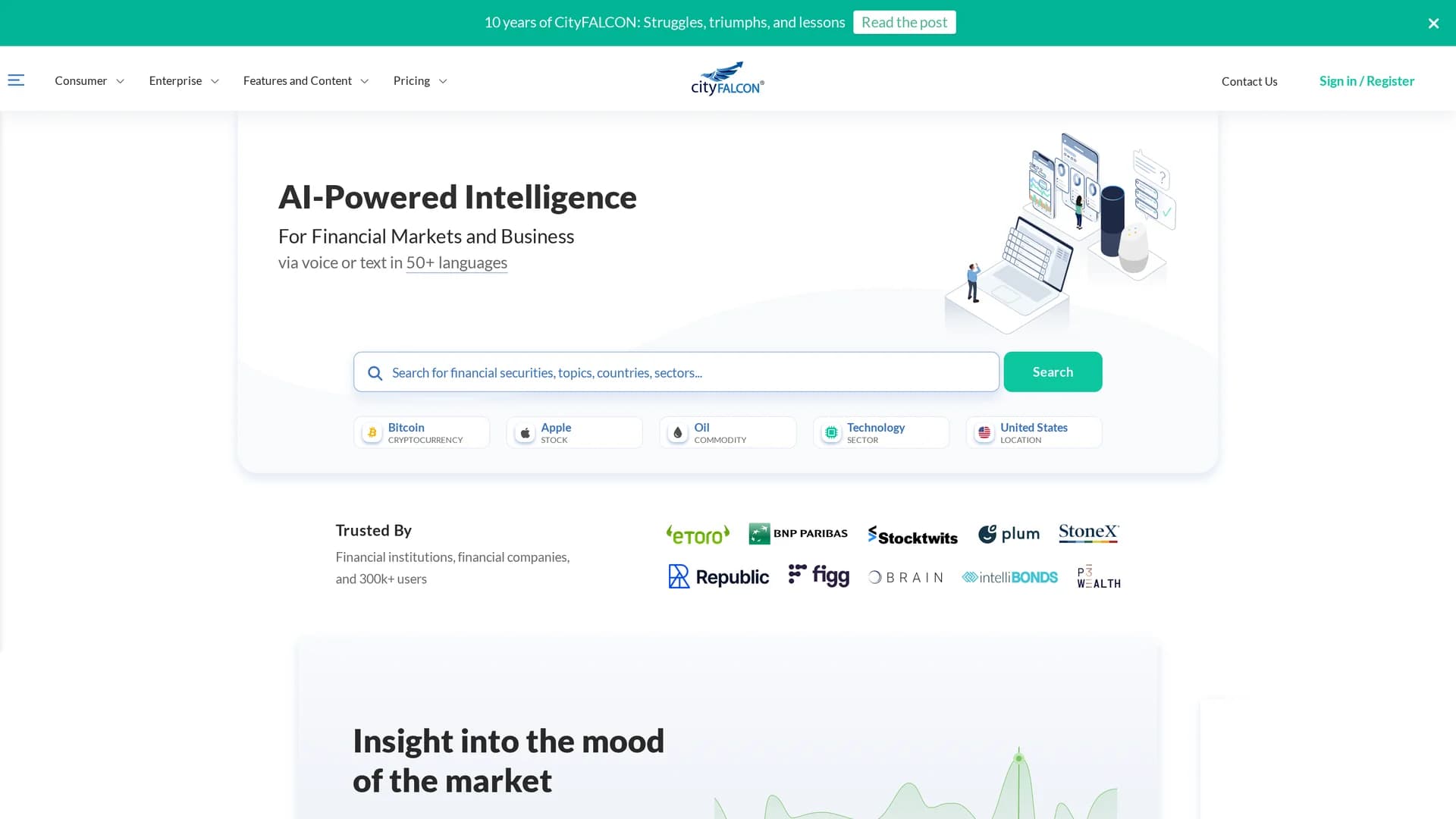 cityfalcon-ai homepage
