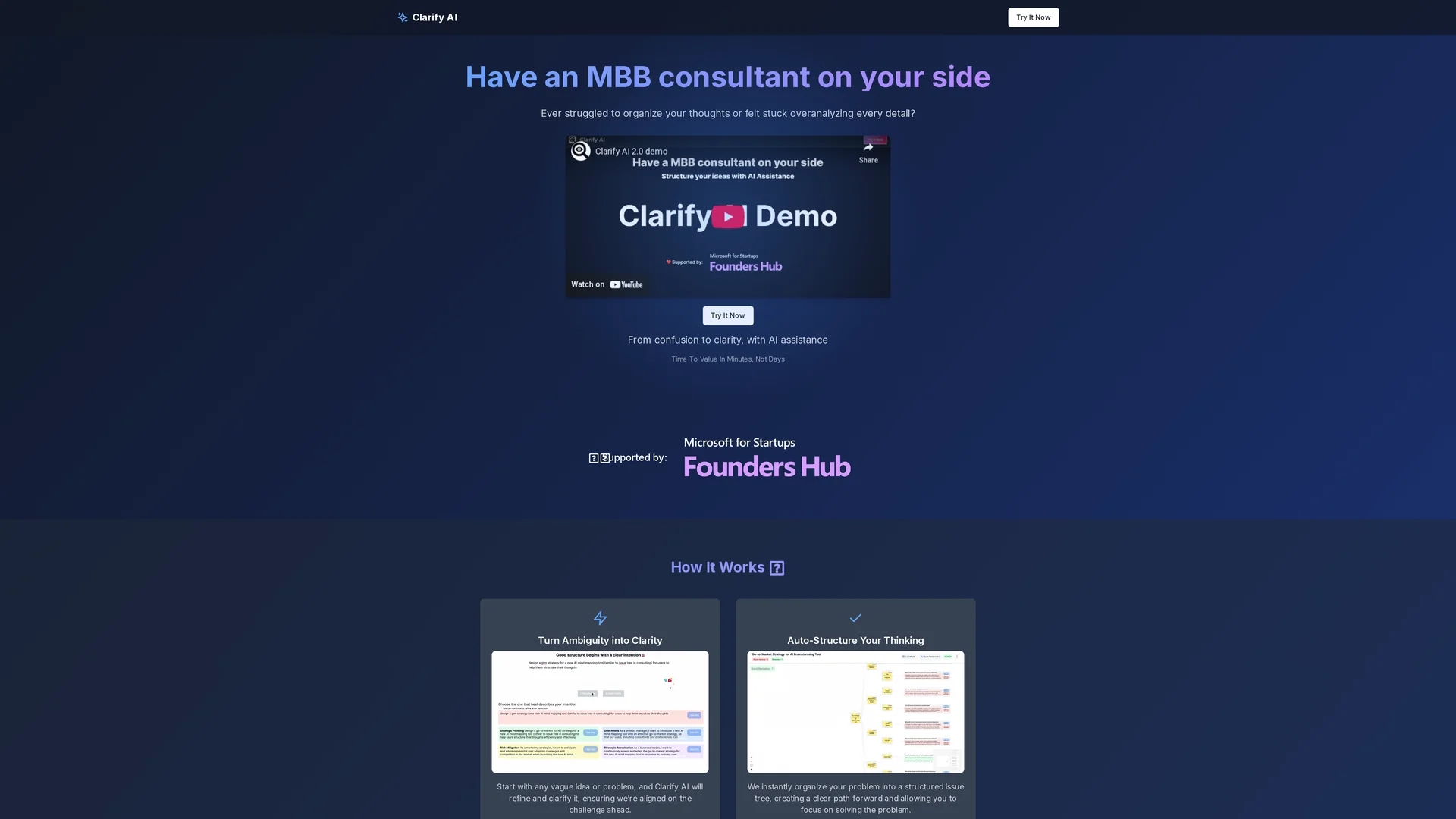 clarify-ai homepage