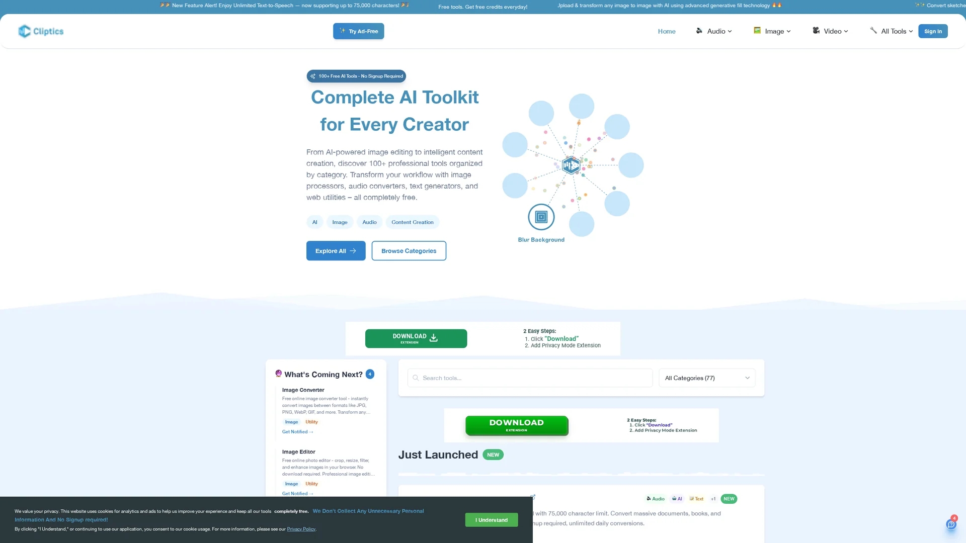 cliptics homepage