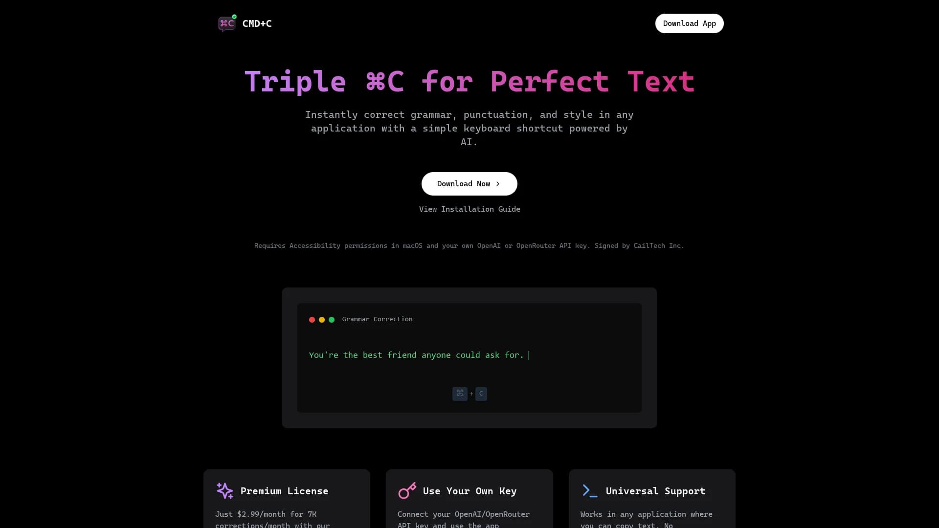 cmd-c-app homepage