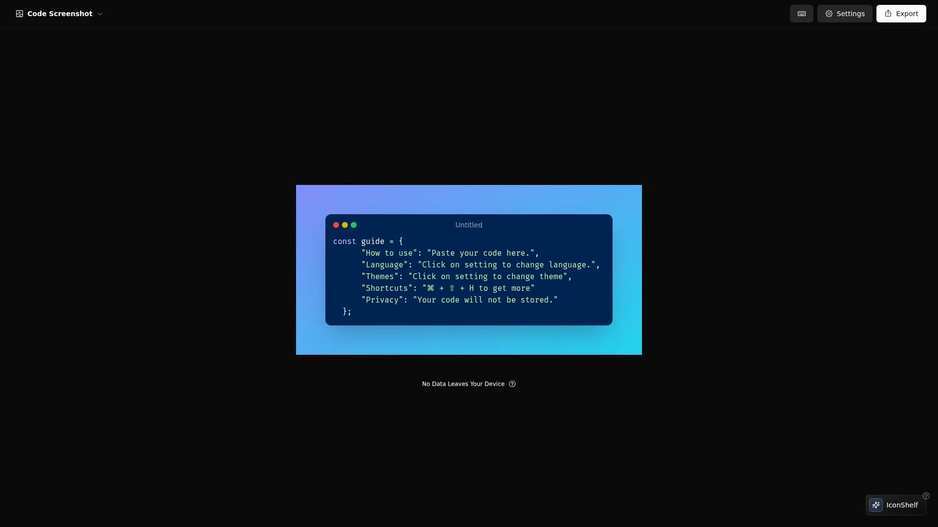 code-screenshot homepage