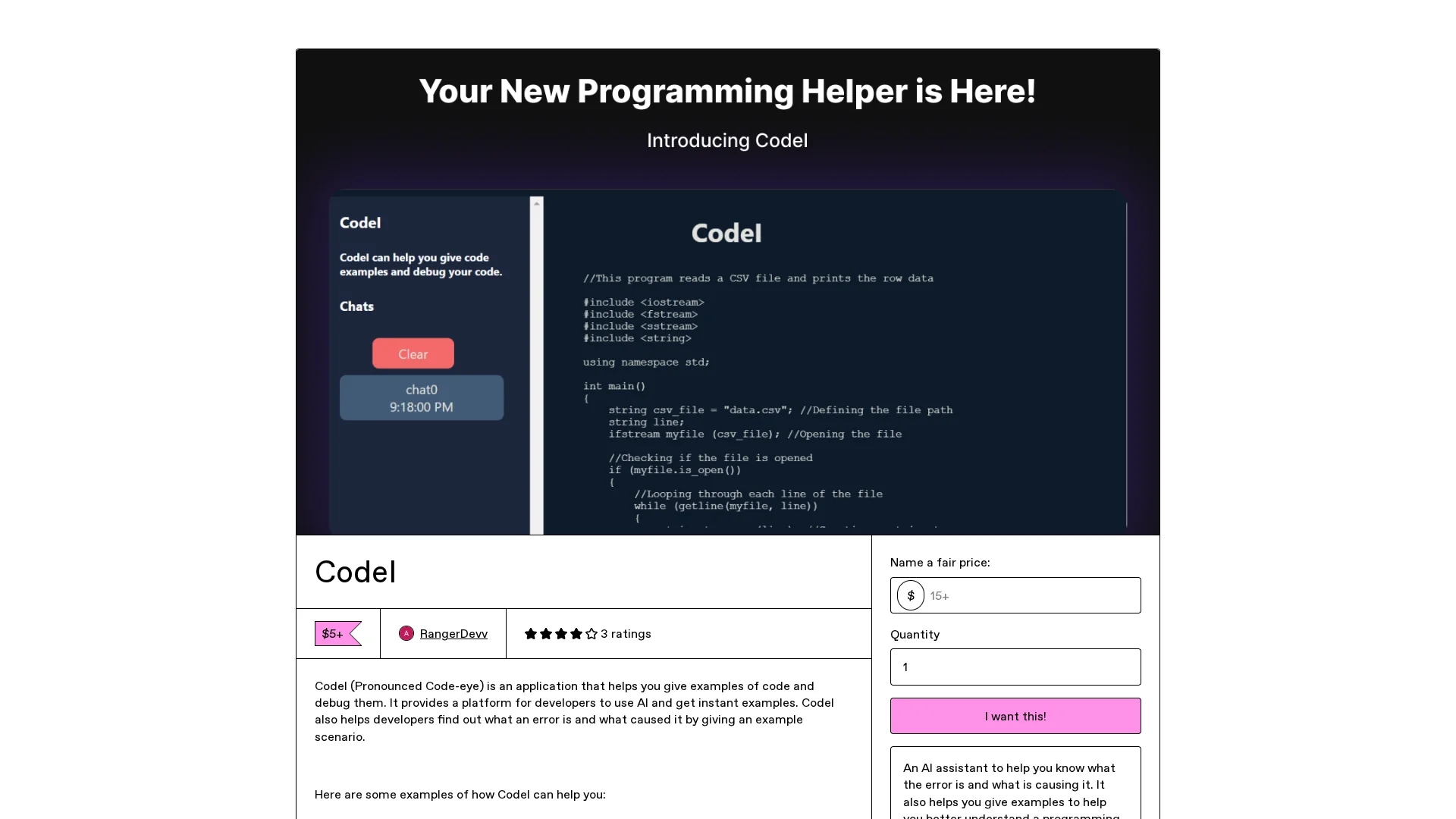 codel homepage