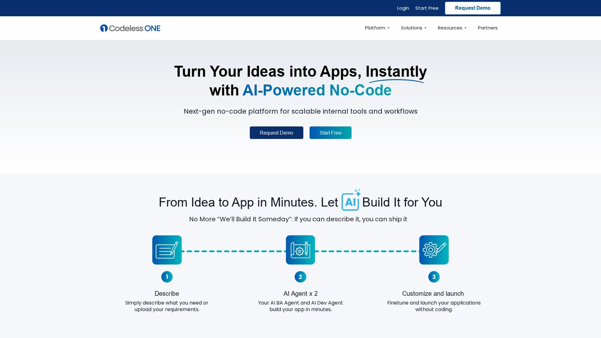 codeless-one homepage