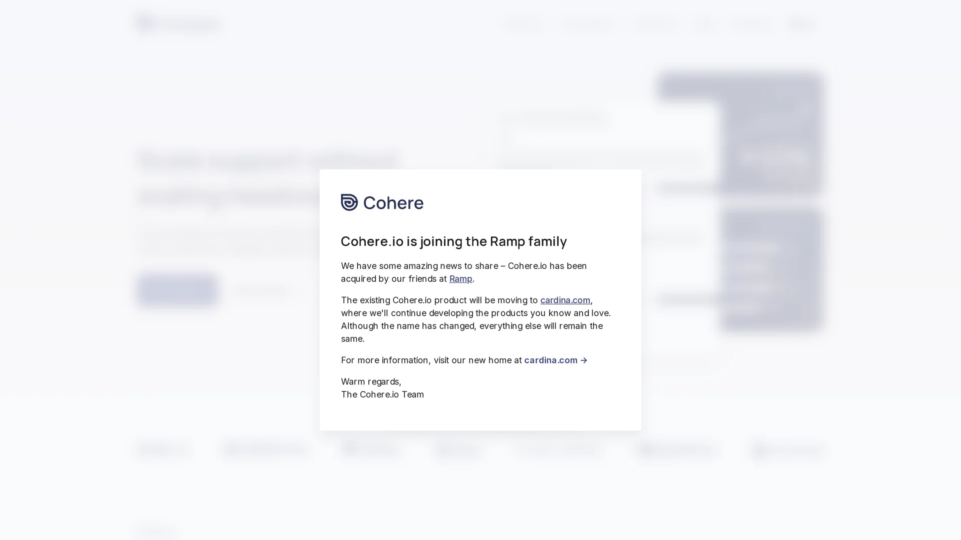 cohere homepage
