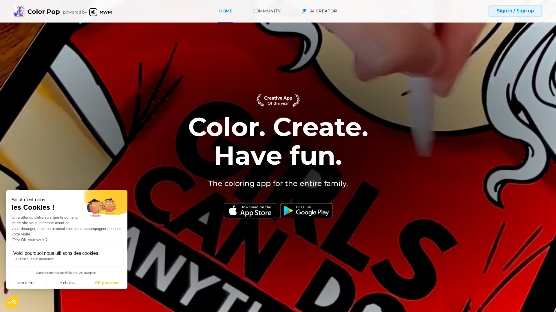 color-pop-coloring-powered-by-ai homepage